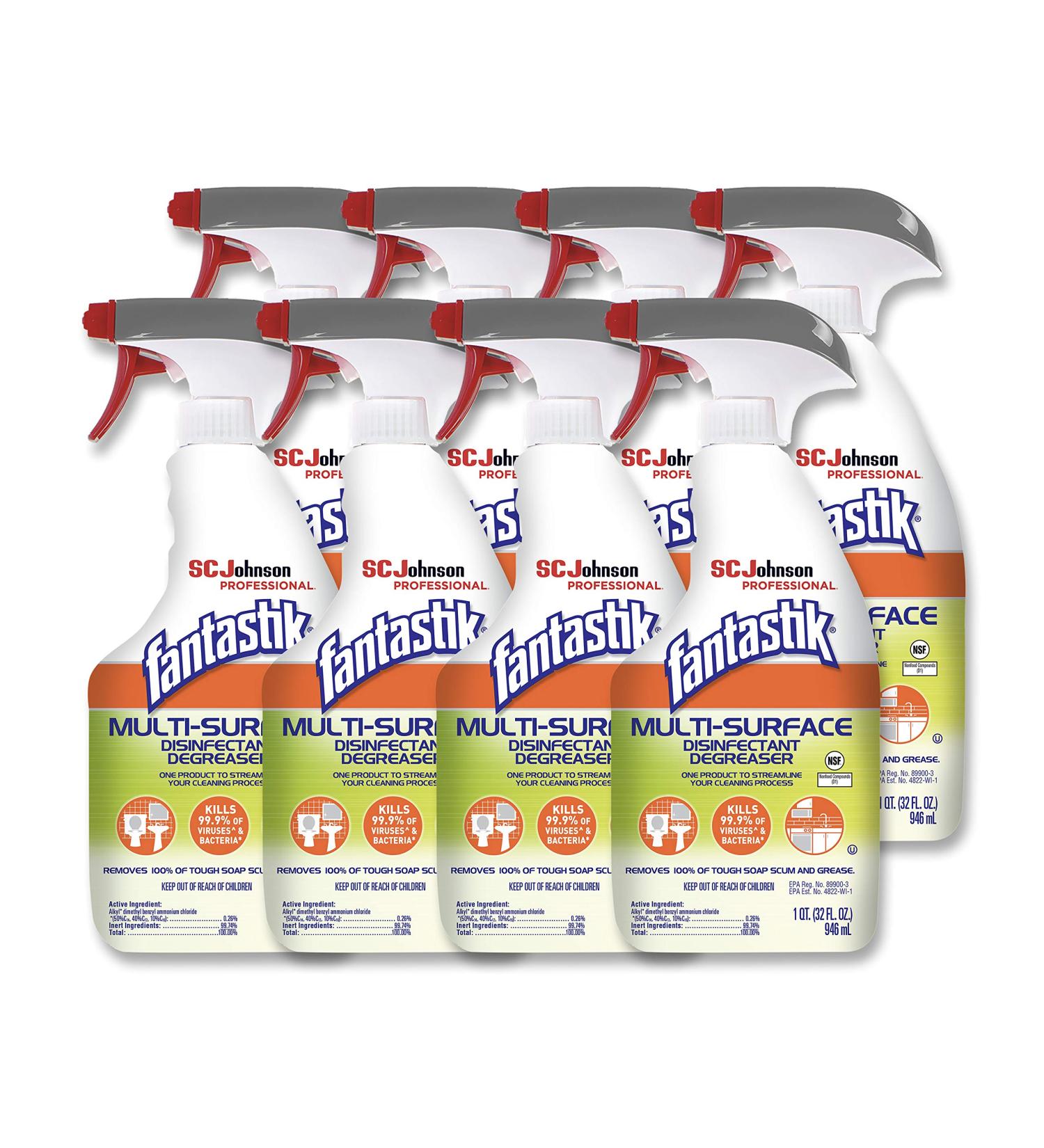 SC Johnson Professional Fantastik Multi-Surface Cleaner & Disinfectant Spray 32oz - Pack of 8 - Buy Online on GoSupps.com