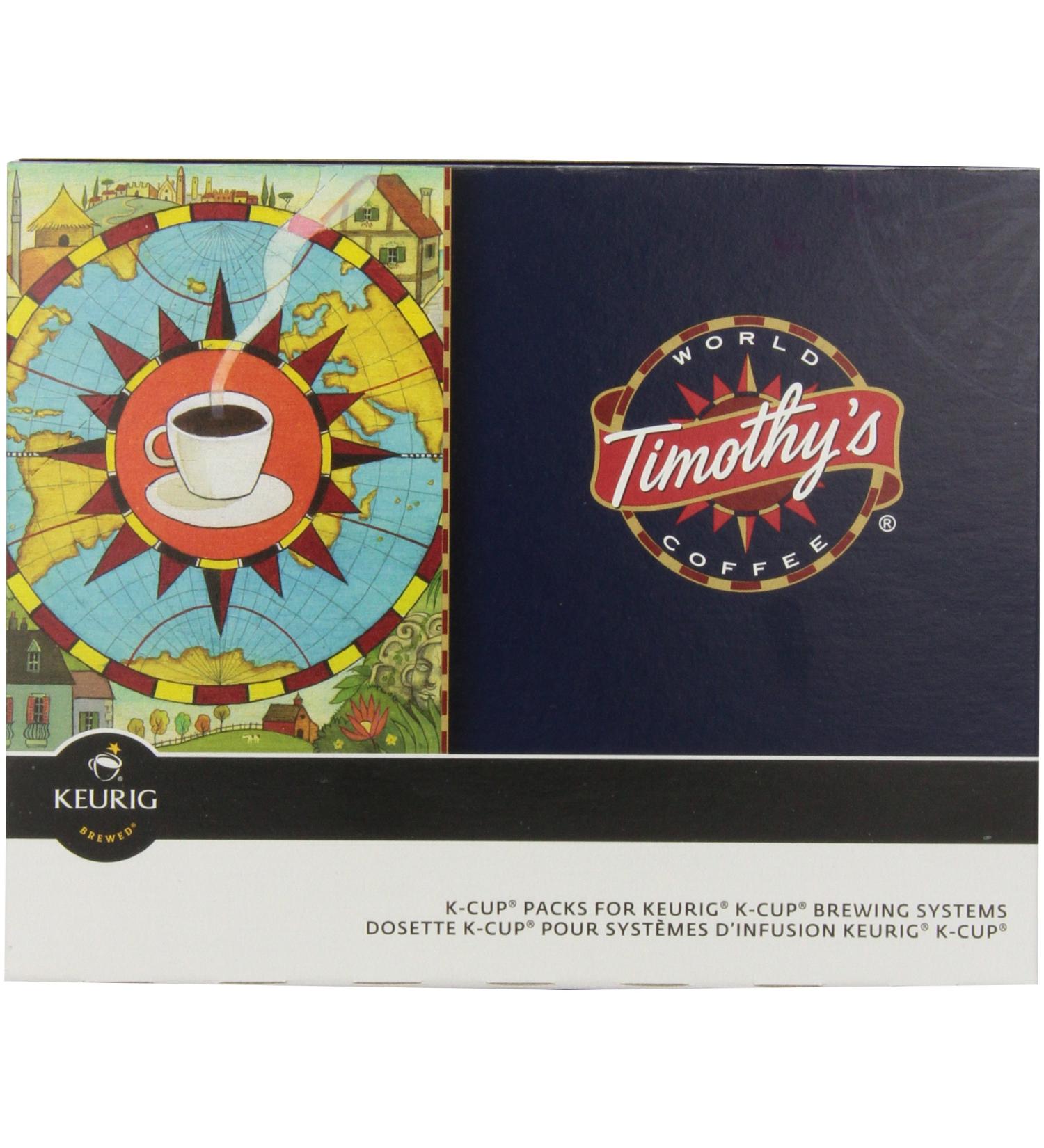 Timothy's World Coffee French Roast K-Cup Portion Pack for Keurig Brewers 96-Count - Buy Online on GoSupps.com