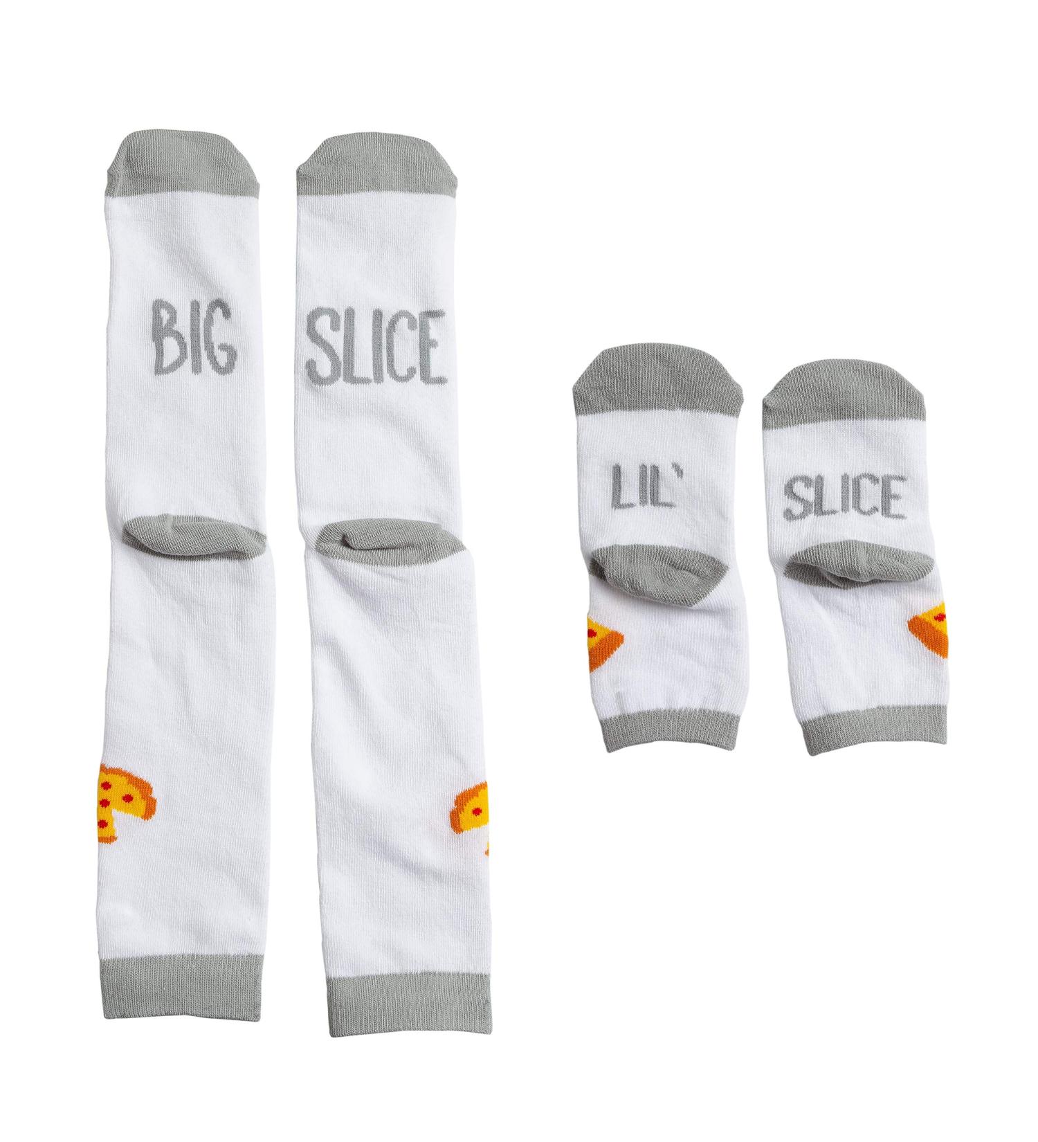 Pearhead Dad & Baby Matching Slice Pizza Sock Set | White Daddy & Me Socks | Parent & Baby Matching Apparel - Buy Online on GoSupps.com