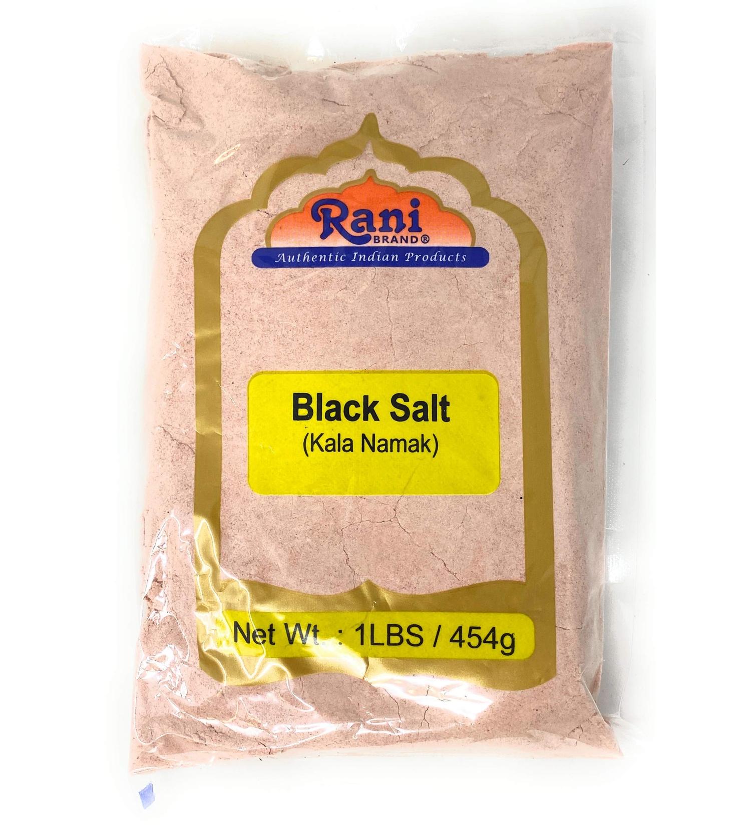 Rani Black Salt Powder (Kala Namak) 16oz - Unrefined & Natural | Vegan | NON-GMO - Indian Origin | Perfect for Tofu Scramble | 1lb (454g) Pack - Buy Online on GoSupps.com