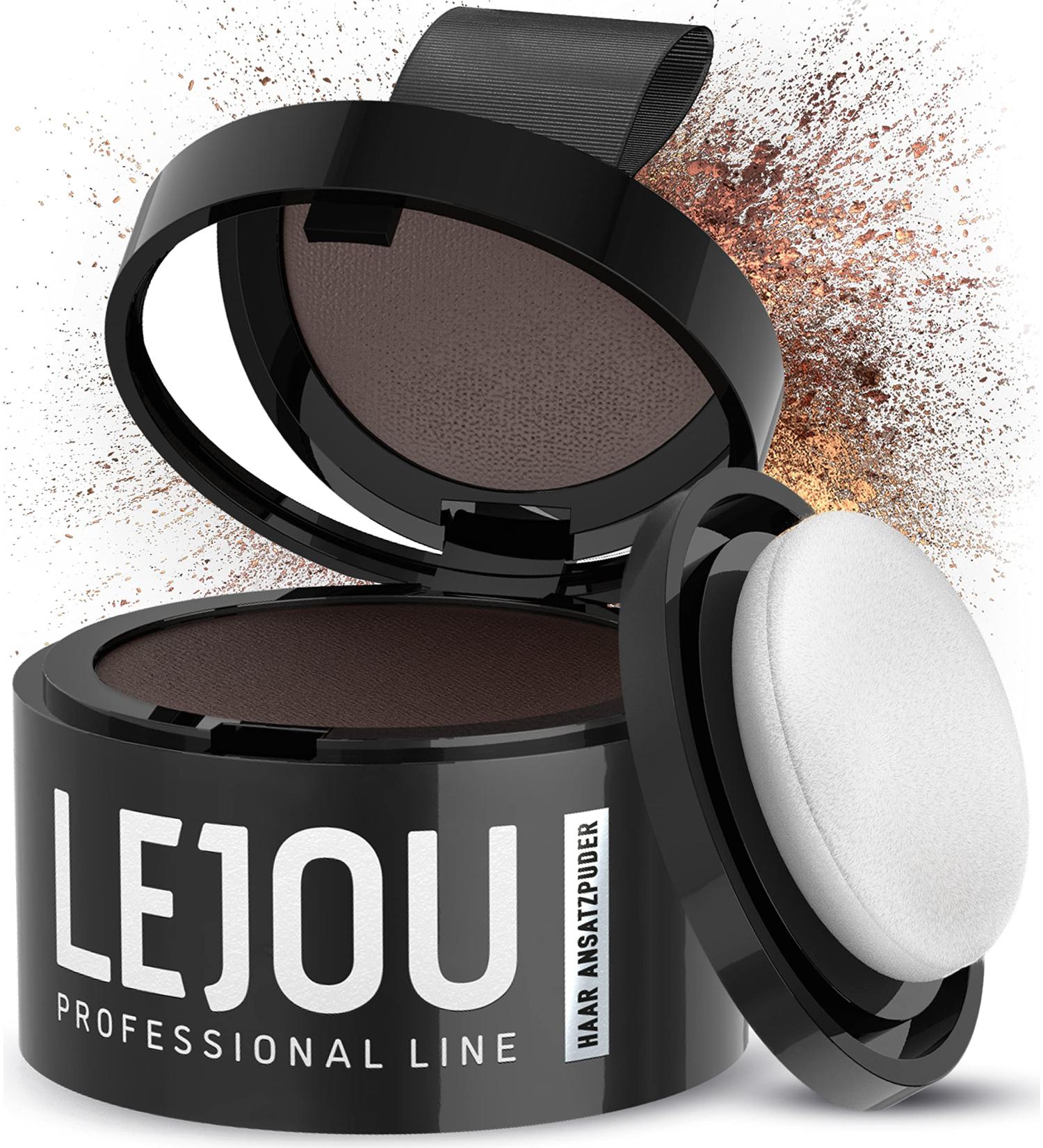 LEJOU Root Powder for Hair Thickening - Light Brown Hair Color & Hairline Compact - Washable 4g - Buy Online on GoSupps.com