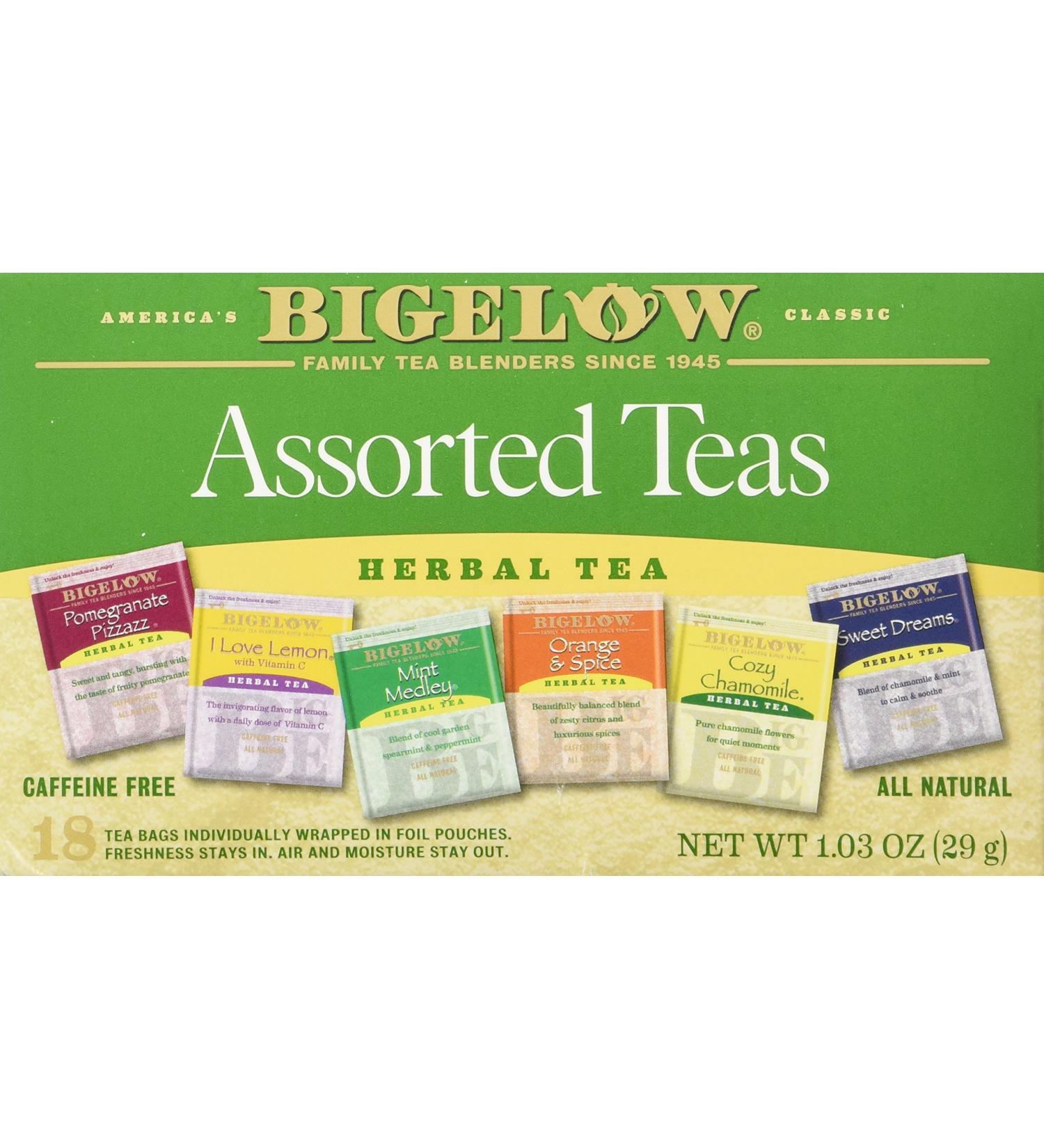 Bigelow Assorted Herb Tea - 6 Varieties, 36 Bags Total (2 Packs of 18) - Buy Online on GoSupps.com