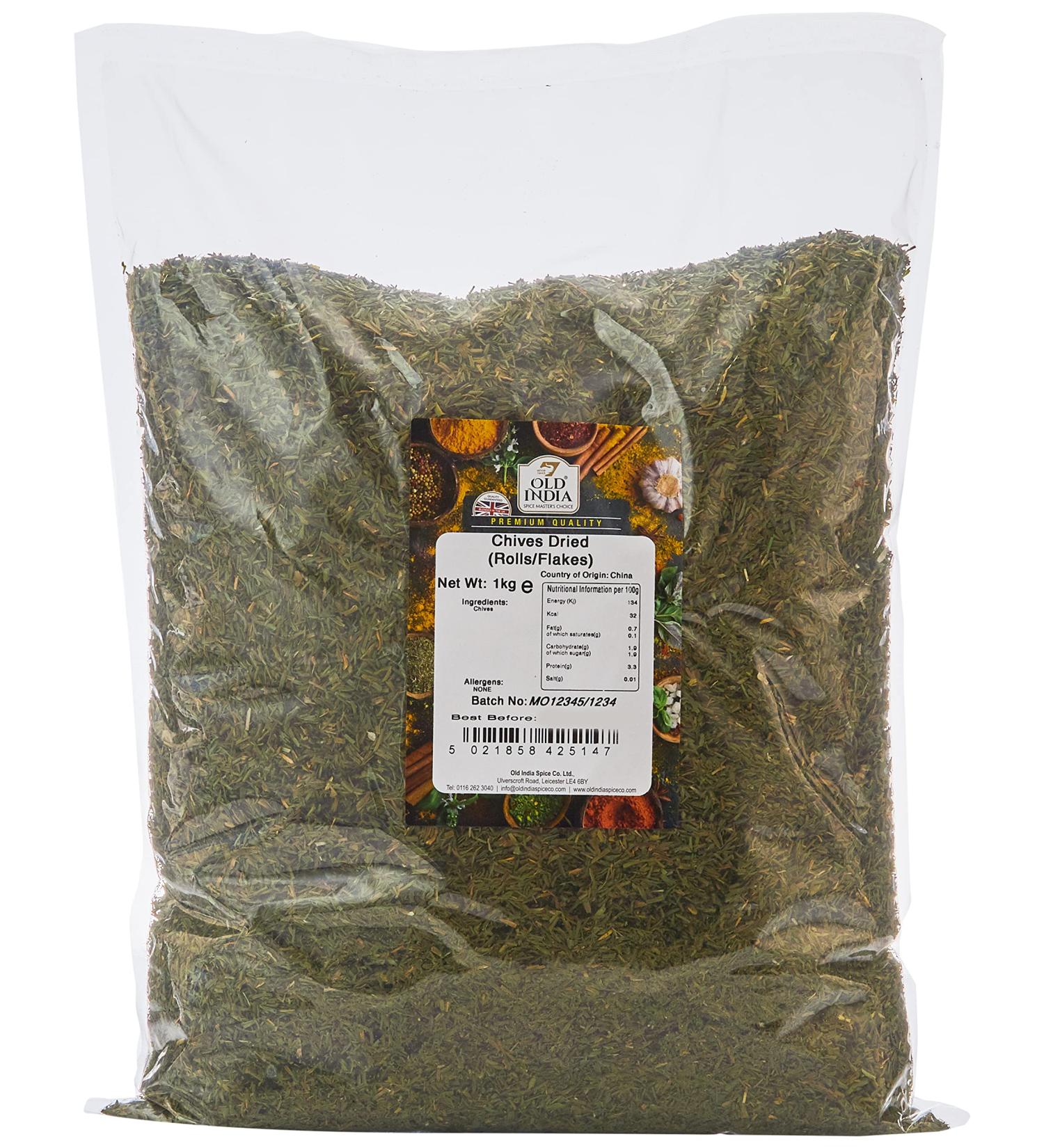 Old India Dried Chives (Rolls/Flakes) 1 Kg - Premium Quality Authentic Indian Spice - Buy Online on GoSupps.com