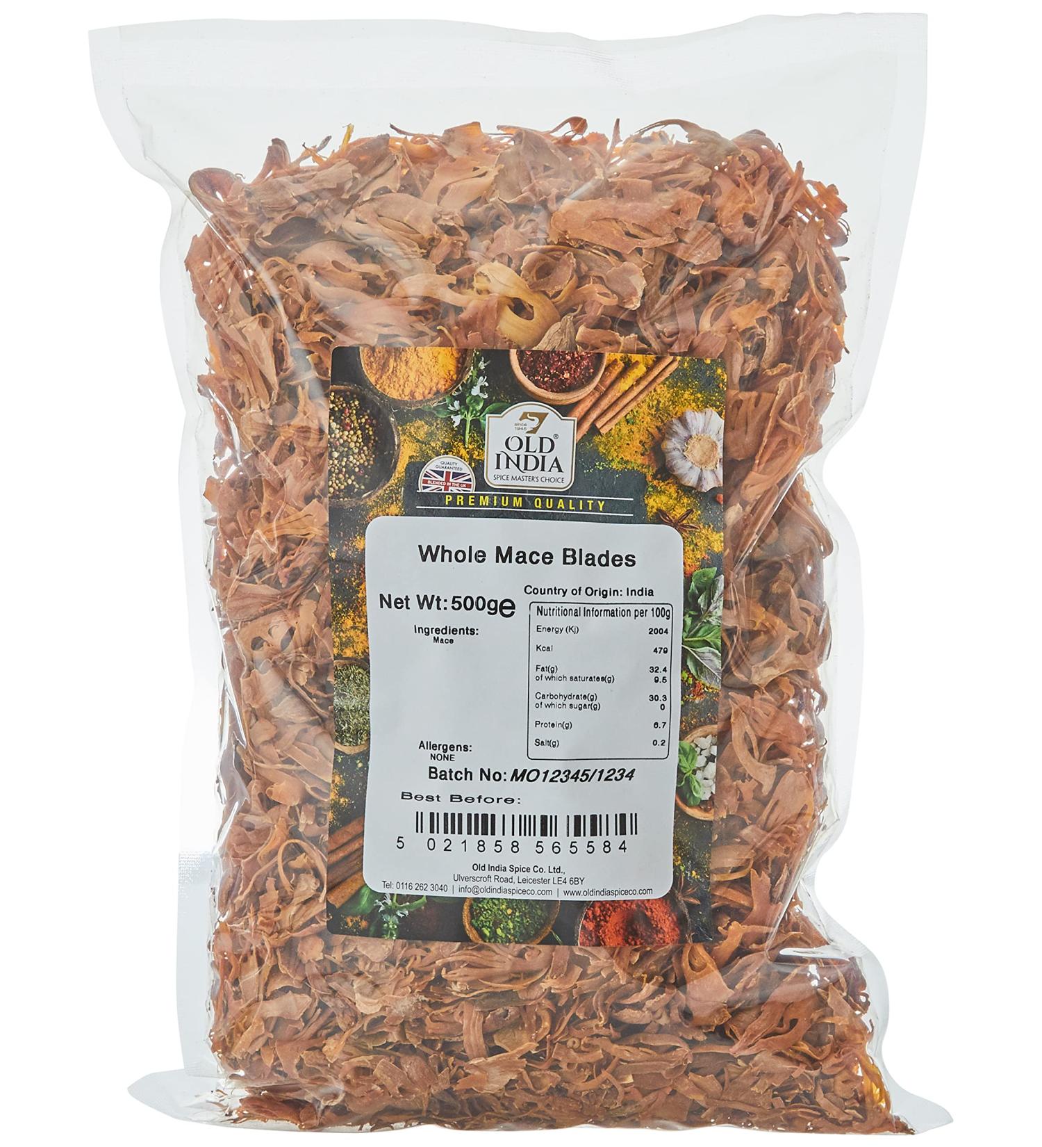 Old India Whole Mace Blades 500g - Premium Quality Spice for Culinary Delights - Buy Online on GoSupps.com