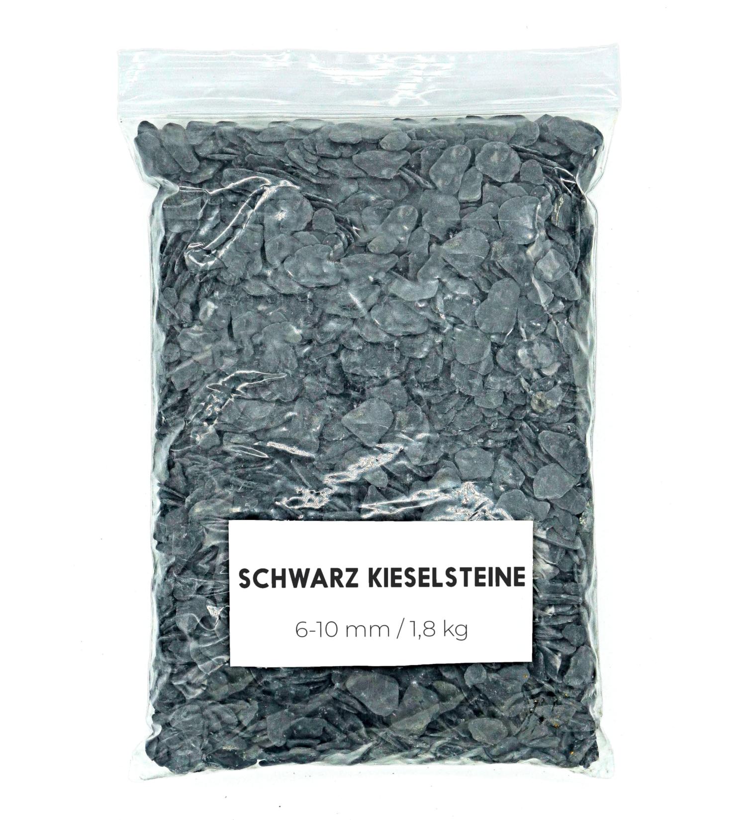 Landare Black Pebble Stones 1.8kg - Decorative Stones for Vases Aquariums & Gardens (6-10 mm) - Premium Gravel & Decoration - Buy Online on GoSupps.com