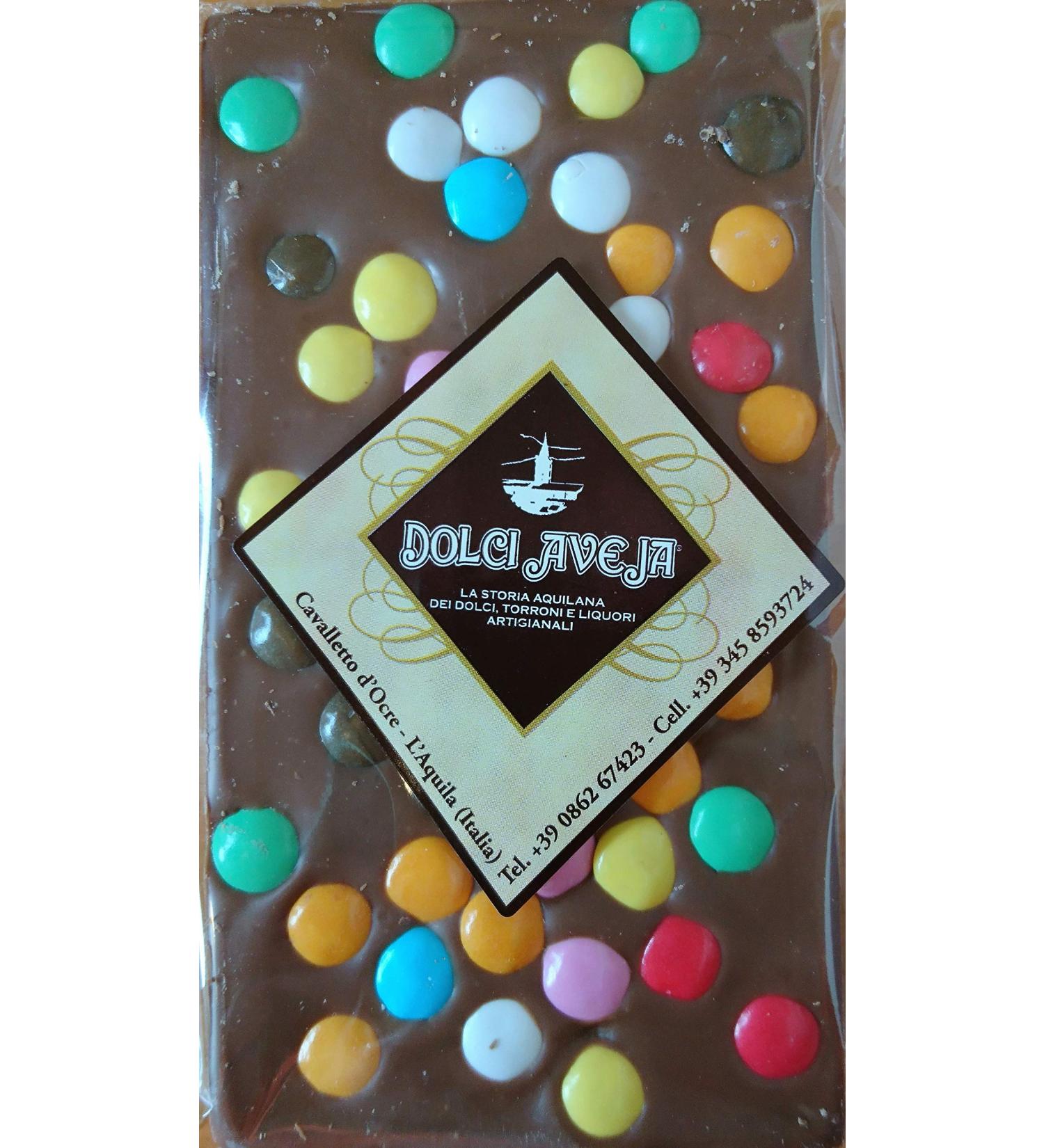 Milk chocolate bar enriched with Smarties - 2 x 90 gr - Dolci Aveja