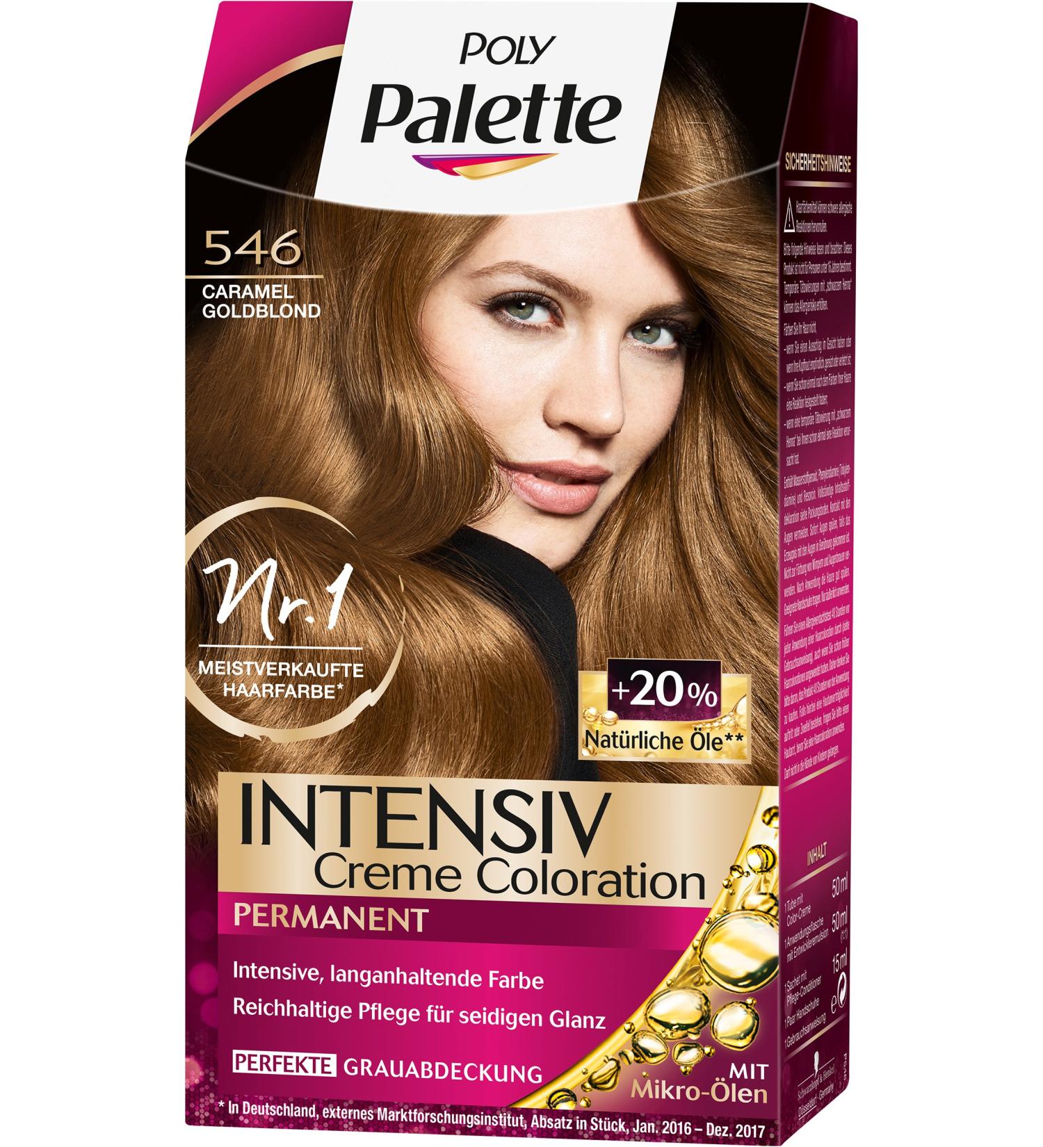 Poly Palette Intensive Cream Coloration 546 Caramel Golden Blonde - Pack of 3 (3 x 115 ml) | Premium Hair Dye for International Shipping - Buy Online on GoSupps.com