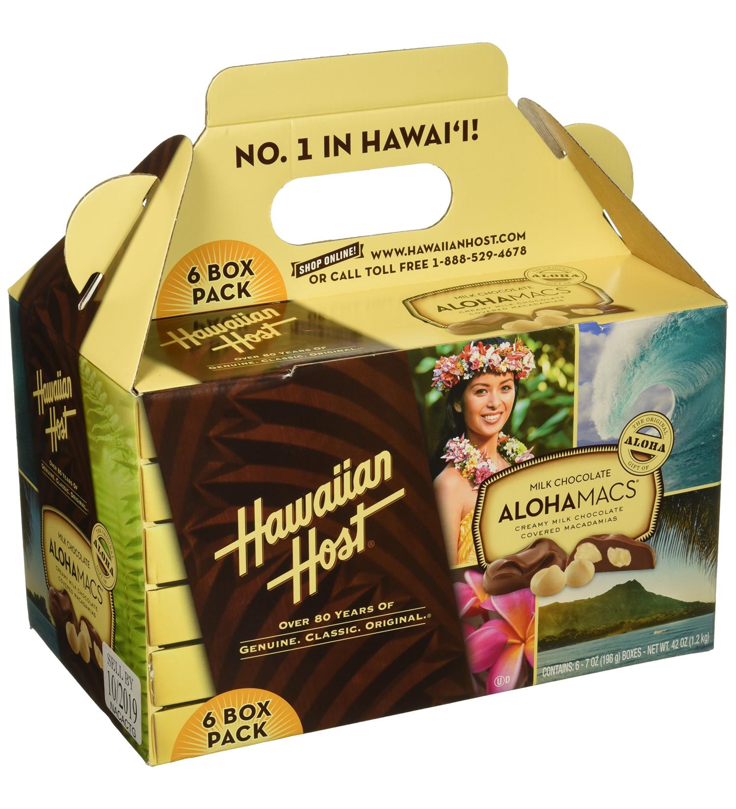 Hawaiian Host Alohamacs Milk Chocolate Macadamia Nuts 42oz - Original Chocolate Covered - 2.62lb Pack - Buy Online on GoSupps.com