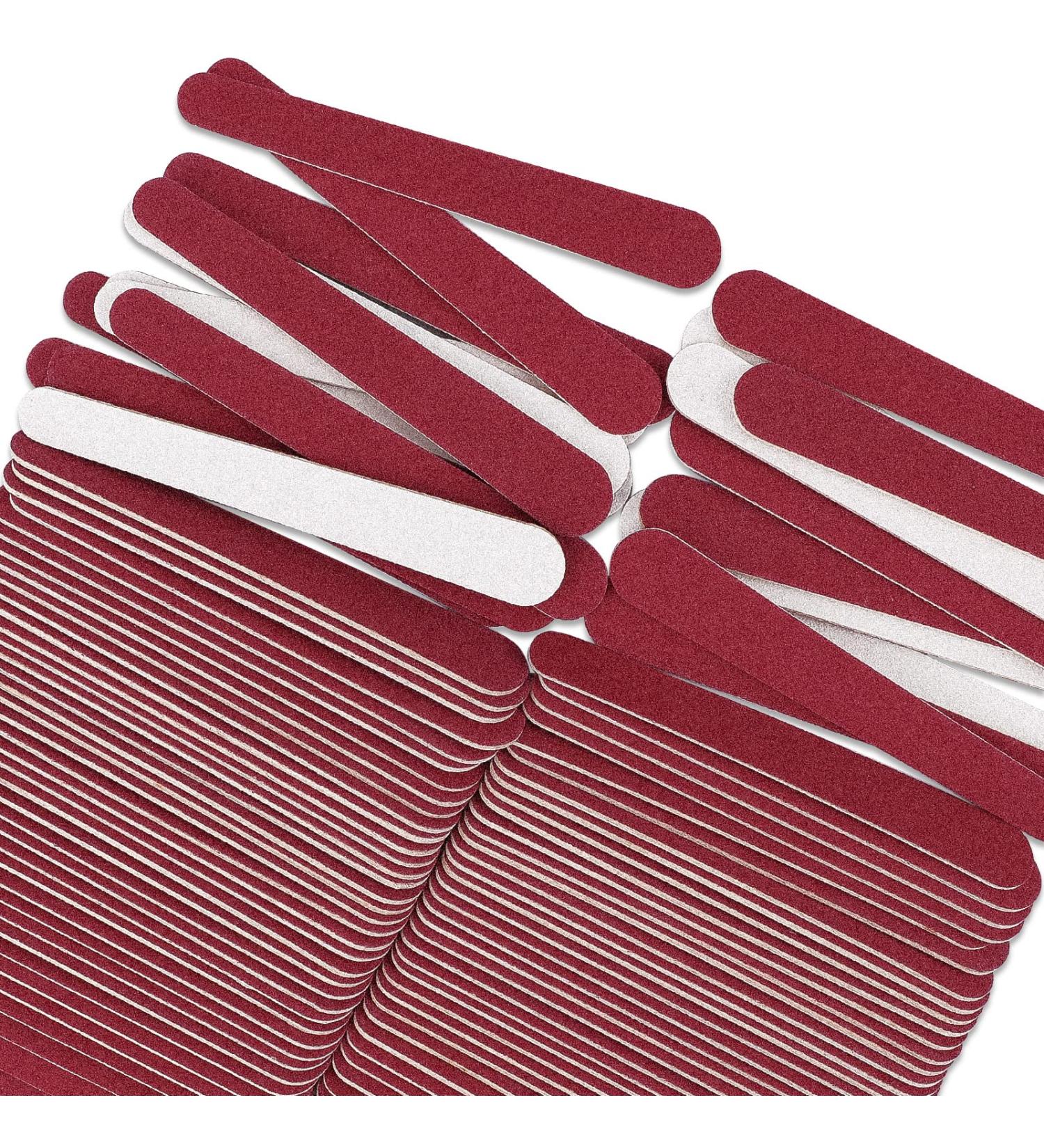 JSRQT 100 Pieces Nail File Set Cushioned Emery Boards Double Sided Acrylic Nail File Mini Nail Files Bulk for Women Girls Nail Filer Nail File Buffer Set Manicure Tool for Natural Acrylic Fake Nails - Buy Online on GoSupps.com
