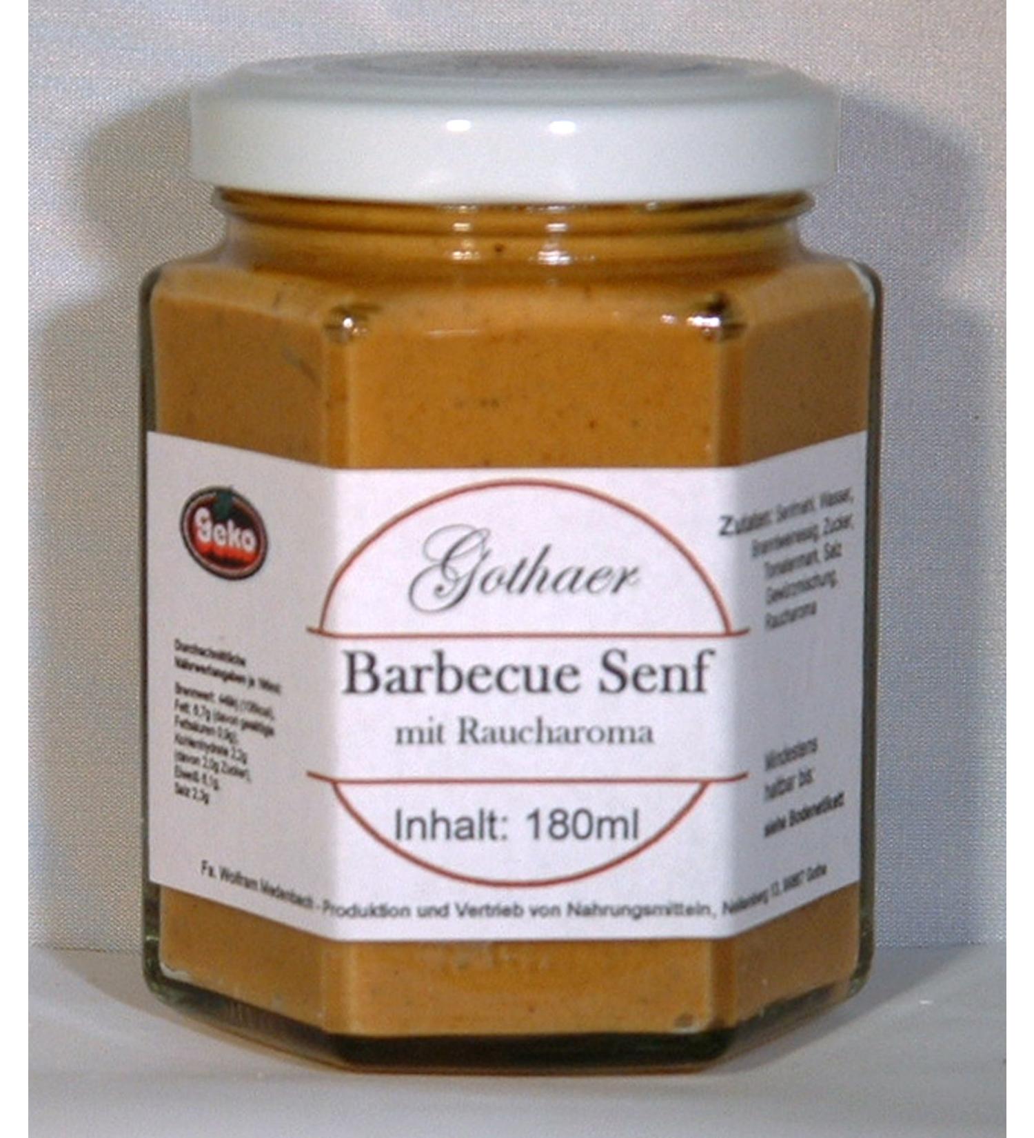 Geko Original Gothaer-Senf in a 180ml hexagonal glass Original packaging Available in various colors (colored mustard)