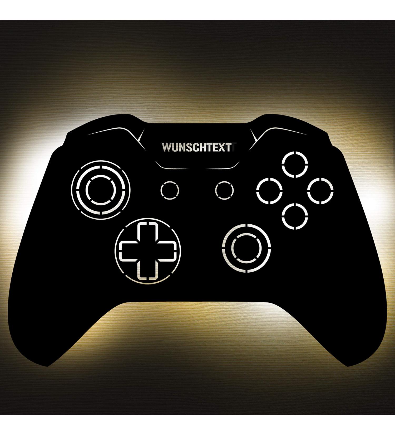 Personalizable Gaming Controller X Lamp - Wooden Retro Gift for Men | Perfect Gaming Room Decoration & Unique Personal Gift - Buy Online on GoSupps.com