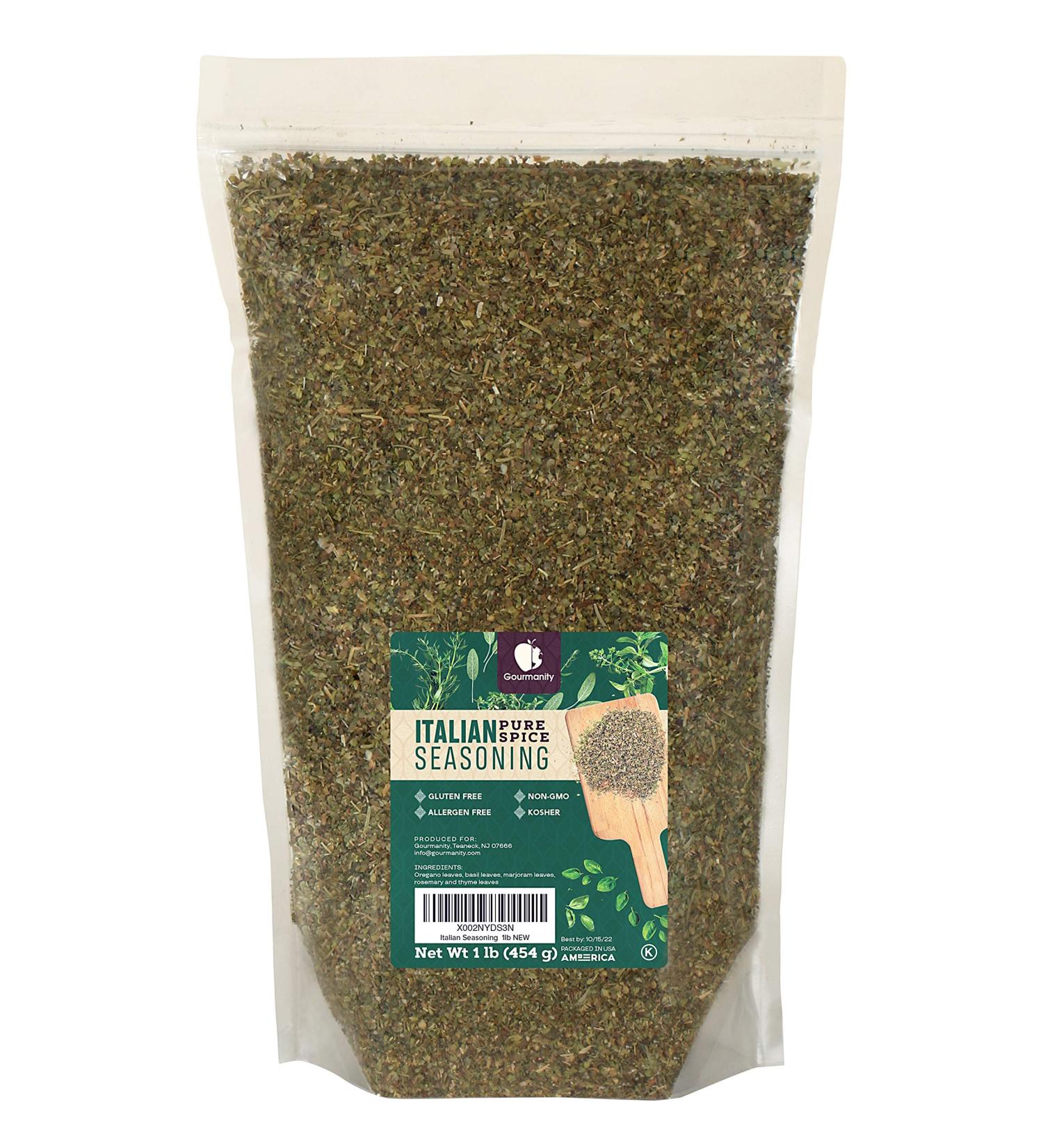 Gourmanity 1 lb Italian Seasoning Blend | Gluten Free, NON-GMO, Kosher | Spaghetti Seasoning Mix, Bulk Italian Spices for Cooking - Buy Online on GoSupps.com