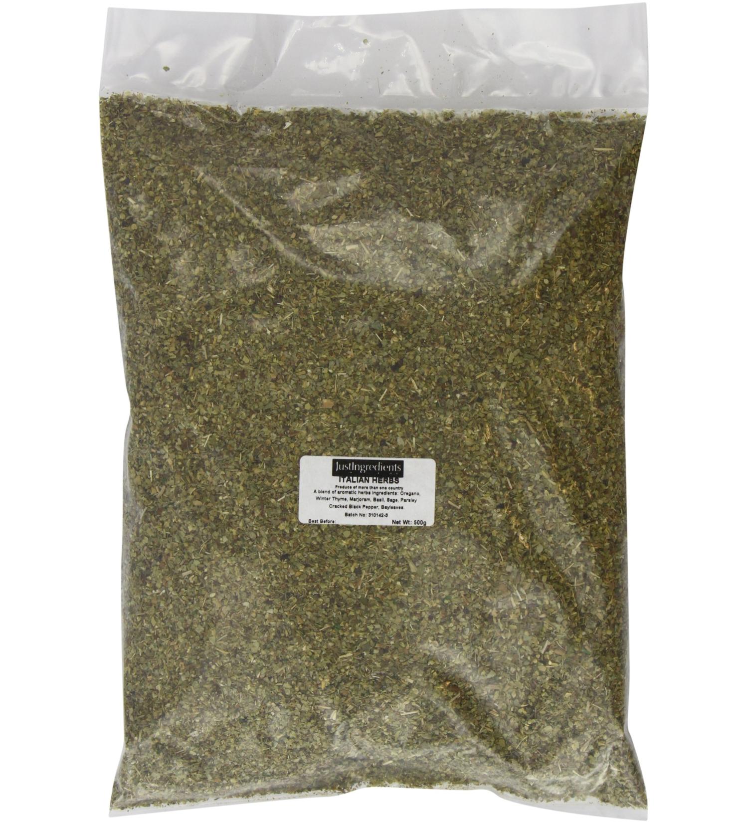 JustIngredients Essentials Italian Herbs 500g - Premium Quality Blend - Buy Online on GoSupps.com
