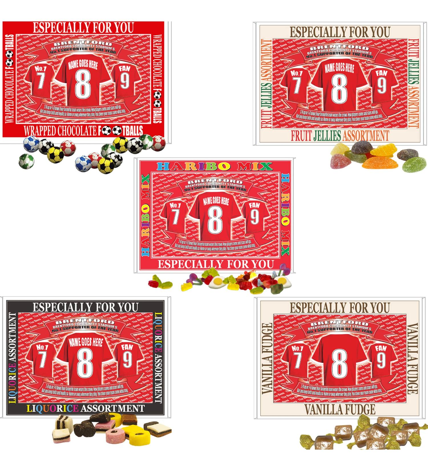 Brentford Football Shirt Personalised Gift Boxed Sweets - Buy Online on GoSupps.com