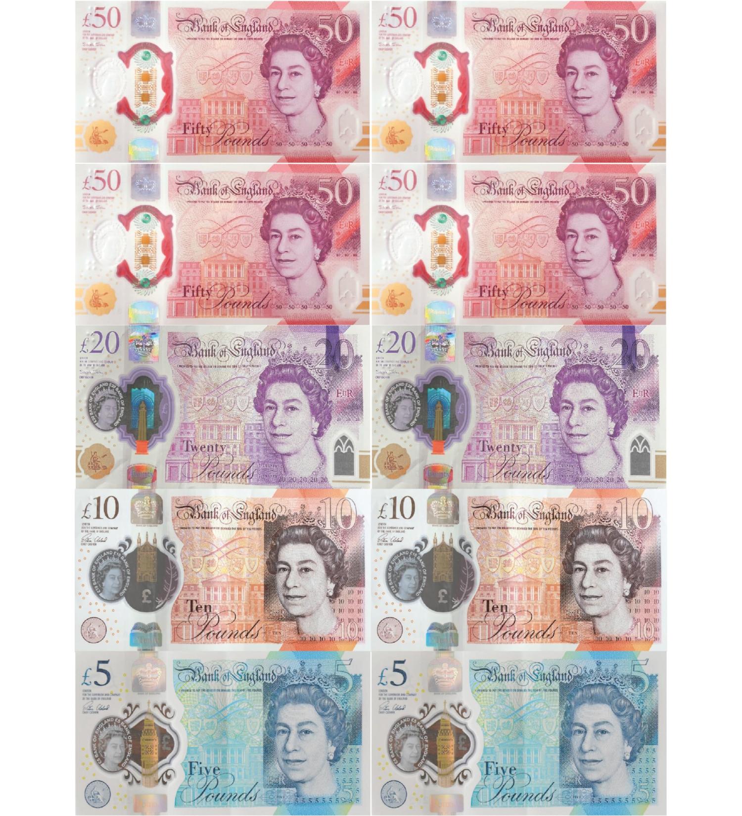 Edible Wafer Money 5 Designs 50 20 10 5 or Mixed x 10 Notes - Wafer Paper Cake Decorations Cupcake Topper (Mixed)