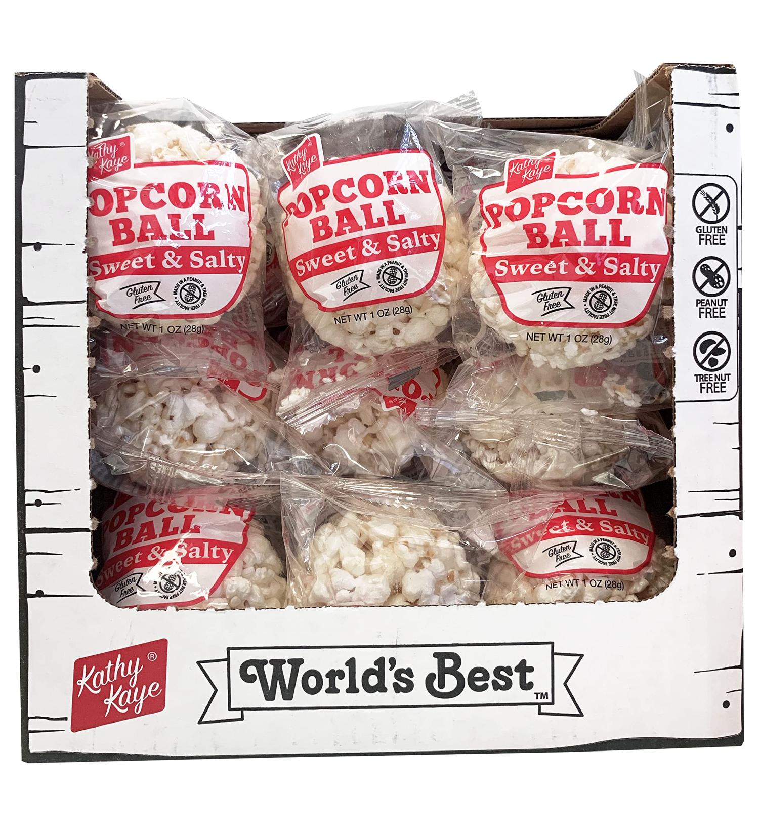 Kathy Kaye Popcorn Ball Everyday Sweet N' Salty 1.00 Ounce (Pack of 24) 1 Ounce (Pack of 24)