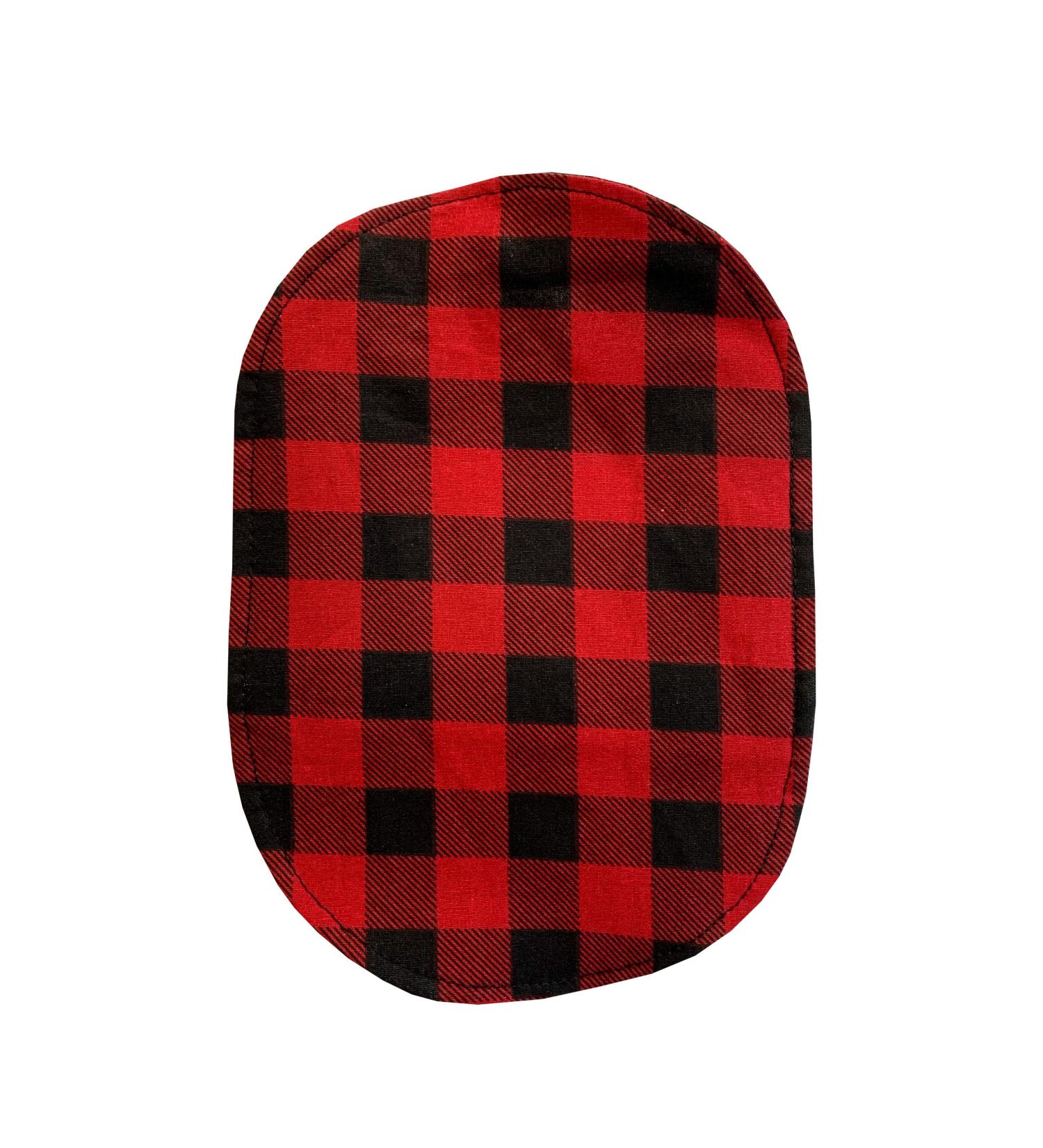 Ostomy Bag Cover Red Buffalo Check | Stylish & Comfortable | 3.25" Opening | International Shipping Available - Buy Online on GoSupps.com