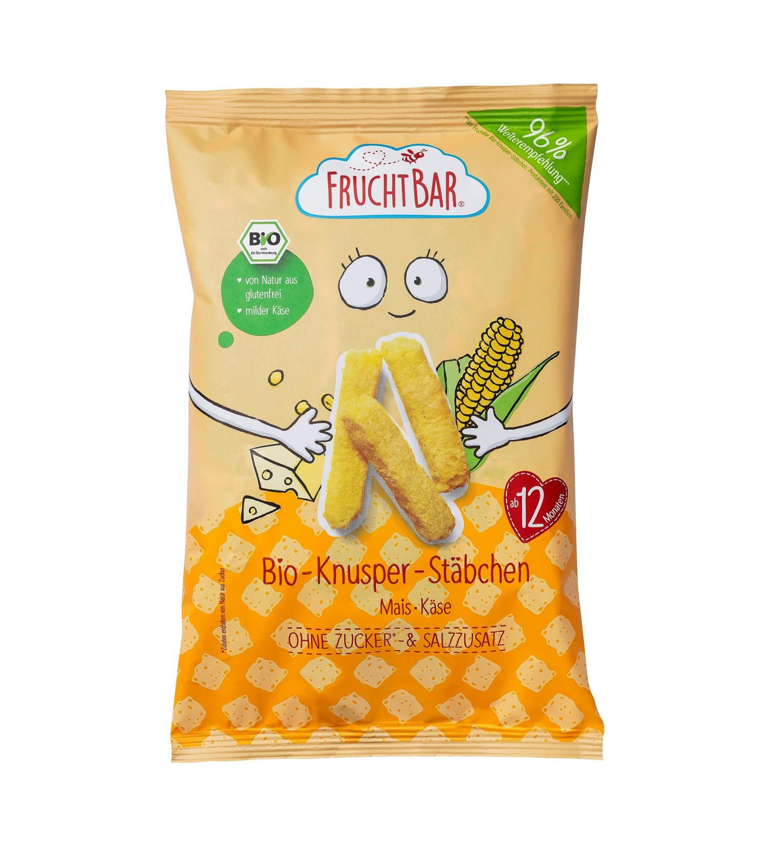 Fertile Organic Crispy Sticks with Corn & Cheese - 8-Pack Sugar & Salt-Free Snack for Babies 12+ Months & Kids 8 x 30g - Buy Online on GoSupps.com