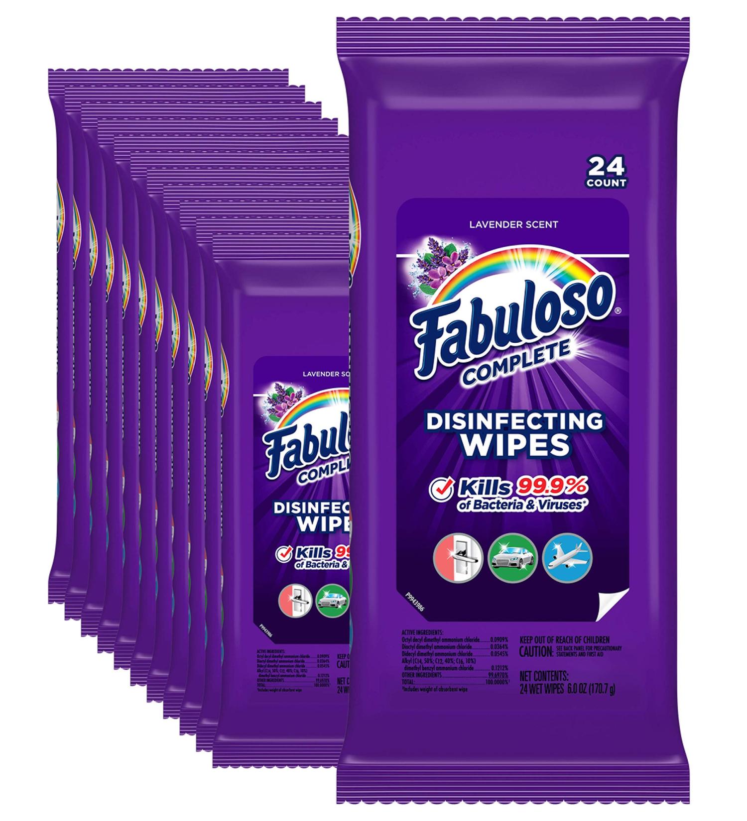 Fabuloso Complete Lavender Wipes - 24 Count (Pack of 12) - Buy Online on GoSupps.com