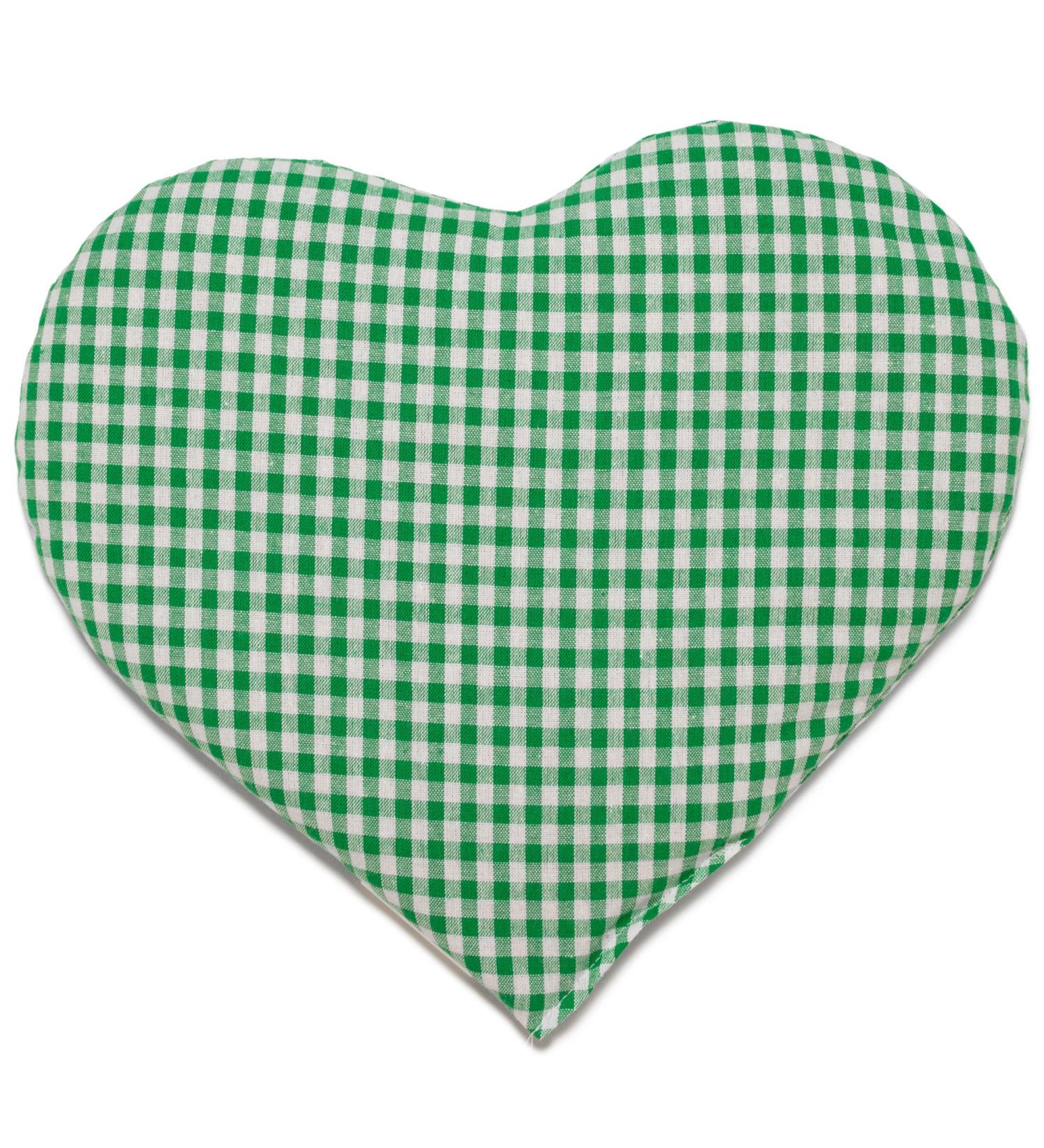 Flaxseed Heart Pillow 30x25cm - Green-White Heat & Grain Pillow - Perfect Charming Gift - Buy Online on GoSupps.com