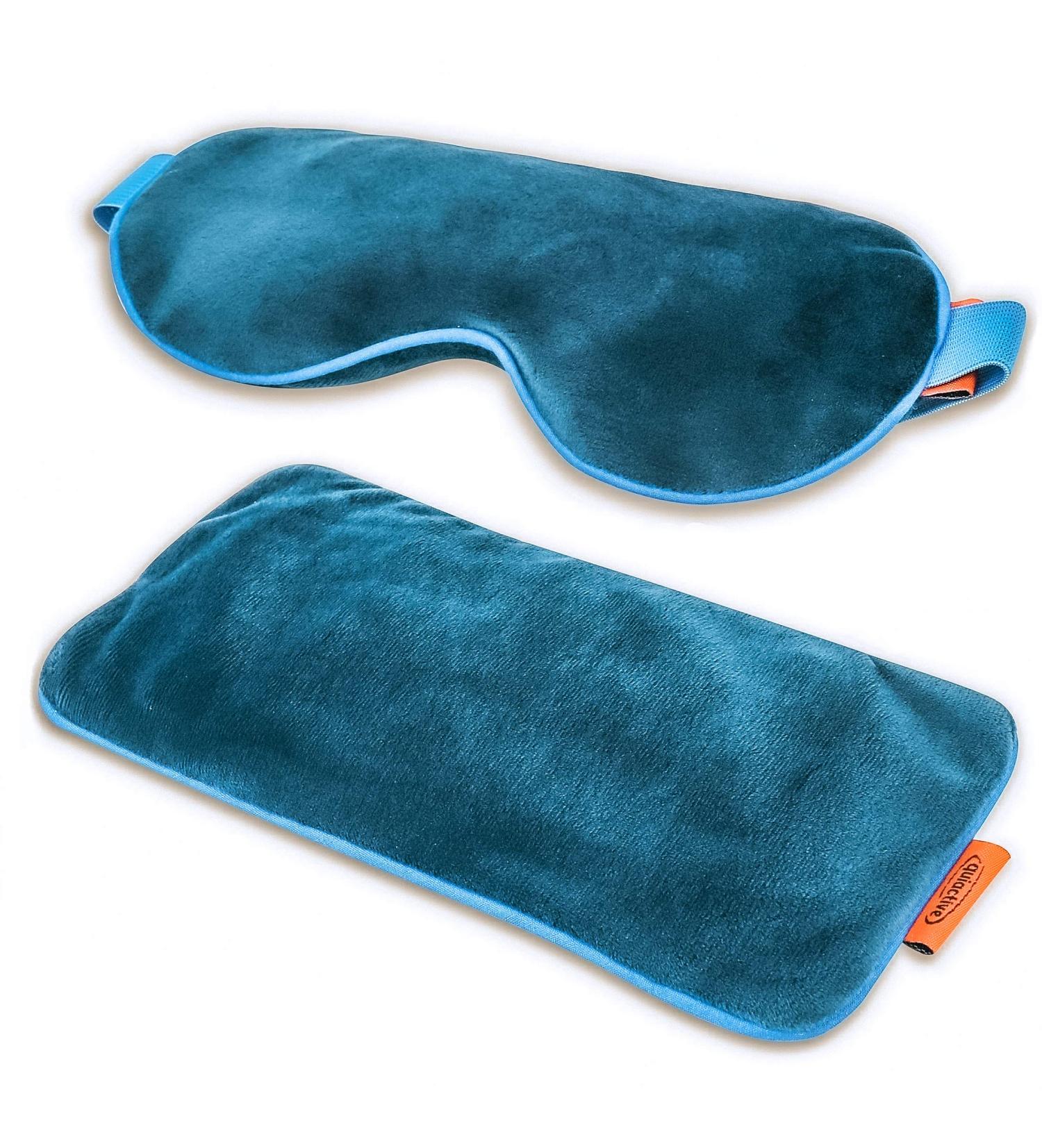Quiactive Heat Cushion Cooling Set of 2 Plush Eye Pillow & Neck Pillow with Natural Clay Beads Ideal for Relaxation & Comfort - Buy Online on GoSupps.com