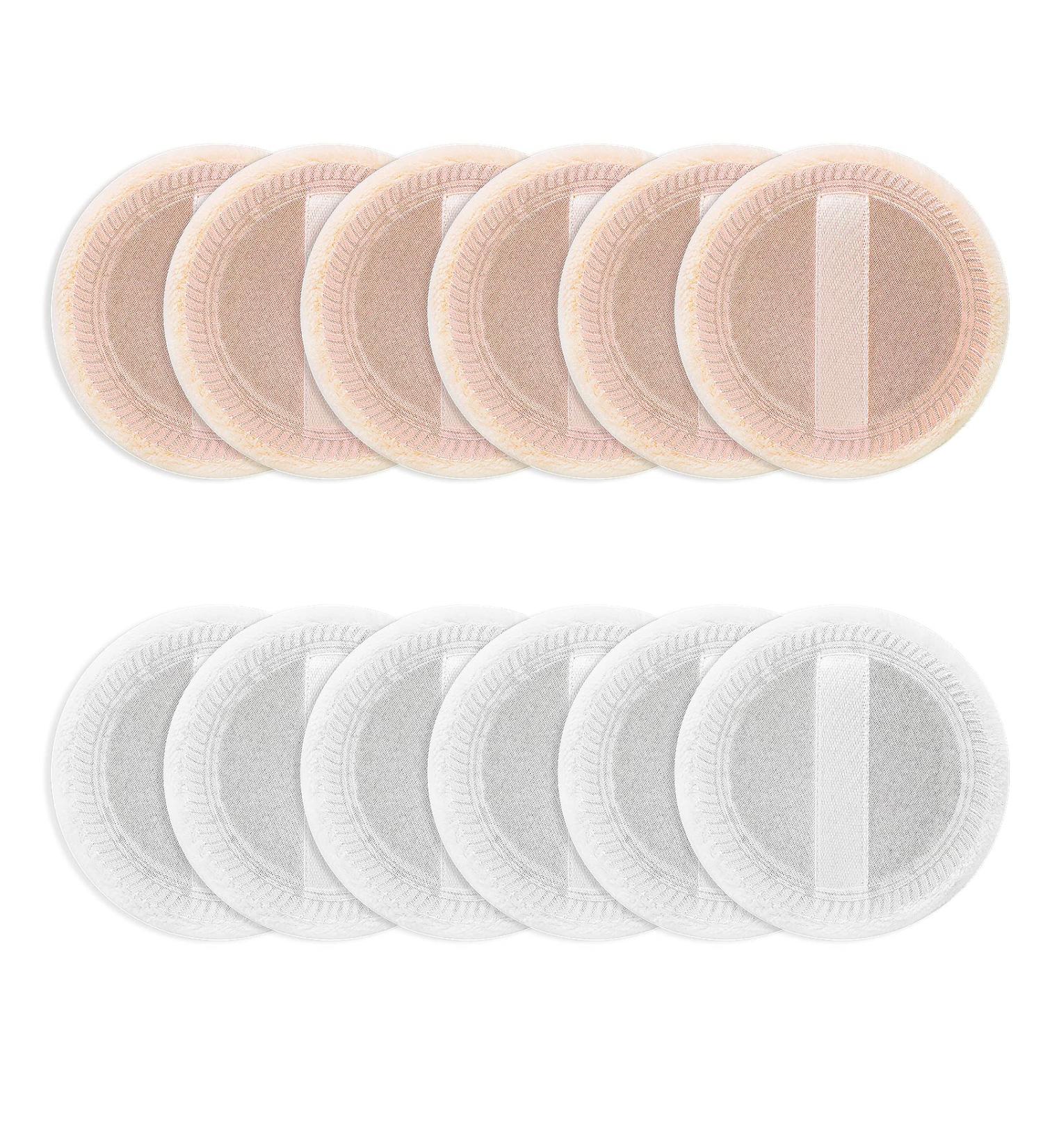 Buy Sibba Makeup Powder Quaste - 12 Pcs Velours Face Sponge & Compact for Perfect Foundation - International Shipping Available - Buy Online on GoSupps.com