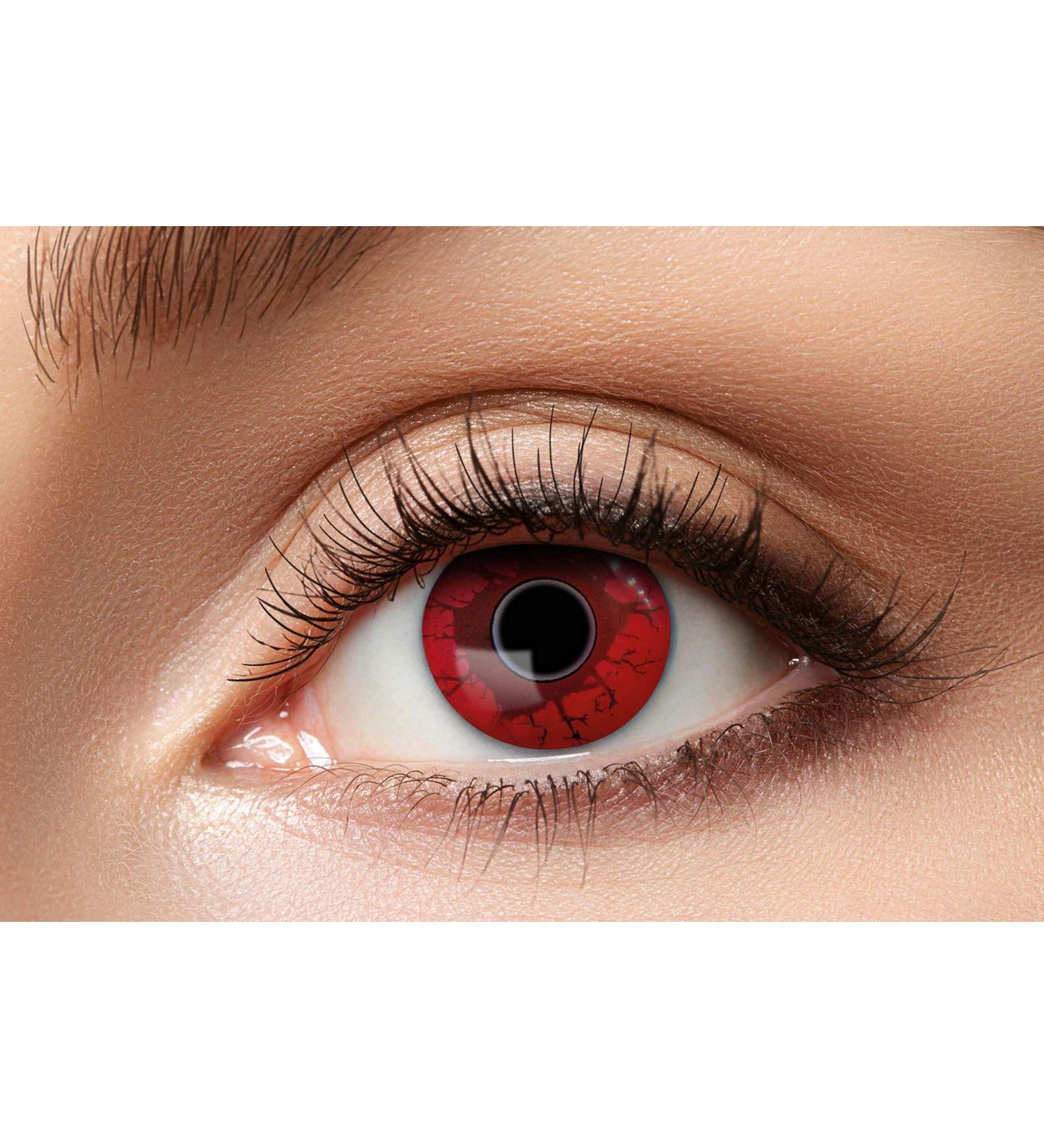 Buy Eyecatcher 84115141.979 Red Colored Contact Lenses - 12 Month Wear for Carnival Mardi Gras & Halloween - International Shipping - Buy Online on GoSupps.com