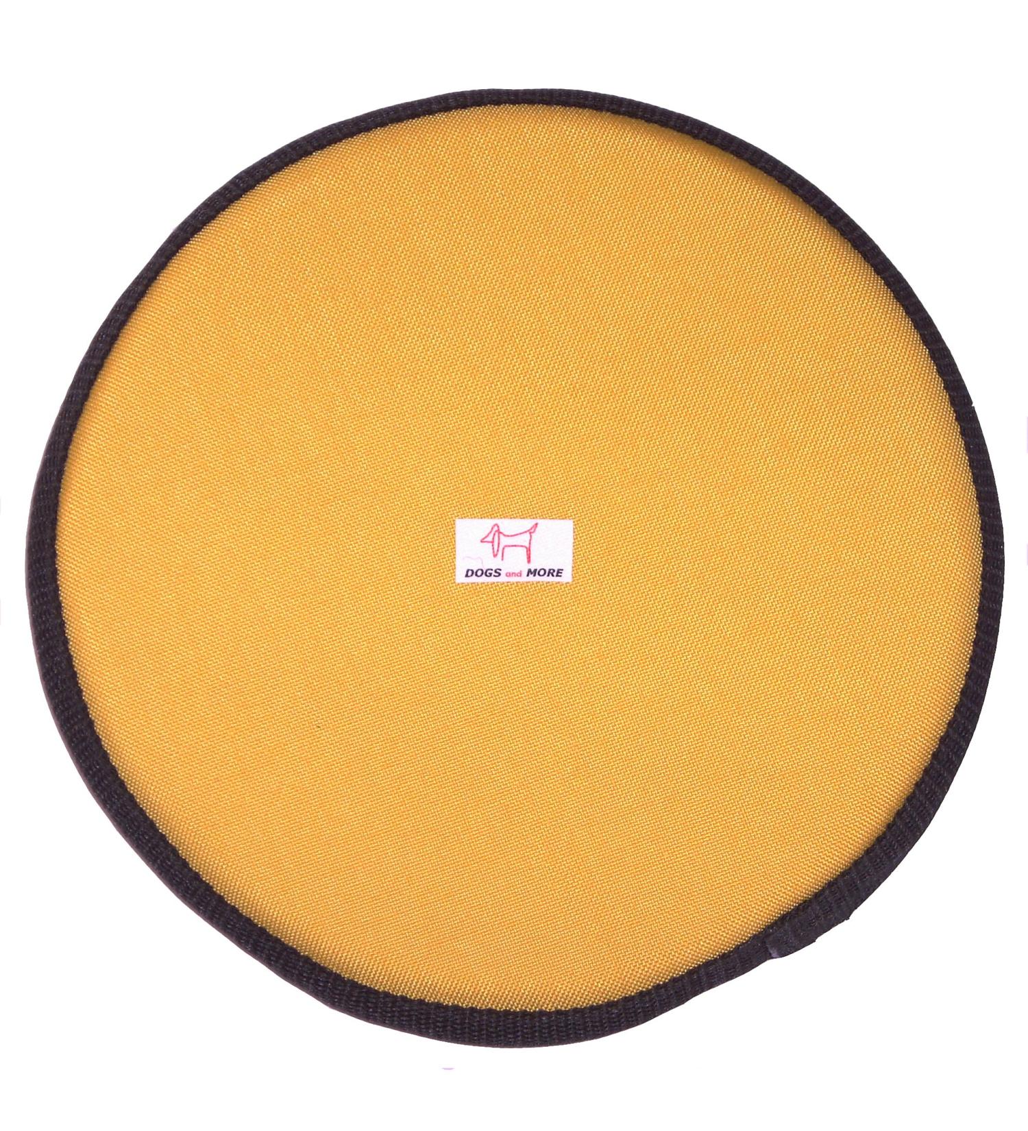 DOGS and MORE Floatable Frisbee made of fabric 'Small' in yellow Berlin