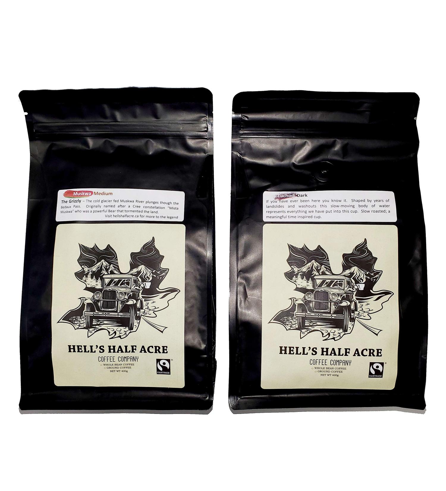 Combo 1- 400g Medium and 1- 400g Dark Roast Whole Bean Coffee - Buy Online on GoSupps.com