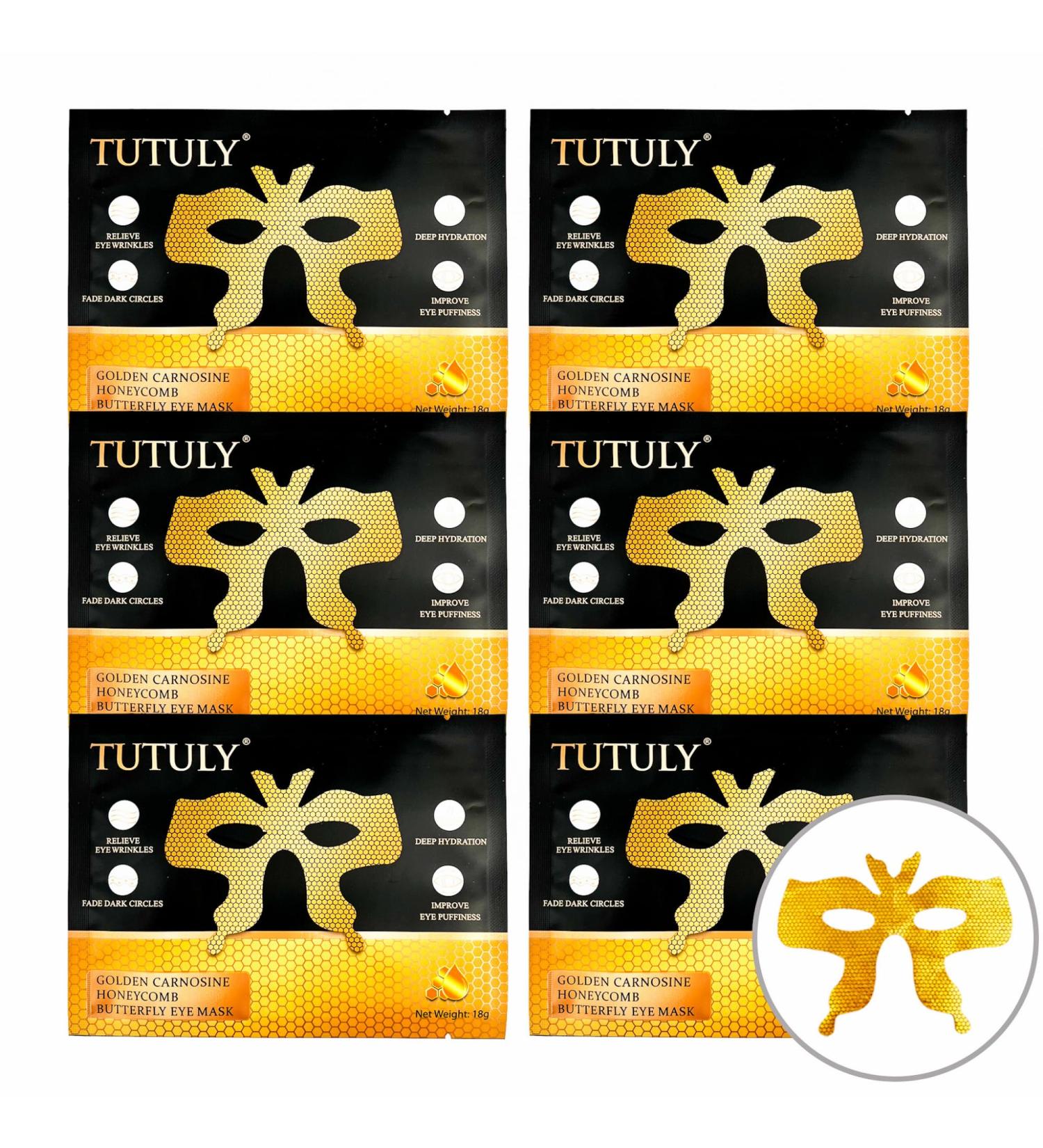 Advanced Golden Eye Mask - Anti-Aging Dark Circle Reduction with Coffee Extract & Peptides - 6 Sheets for Intensive Eye Care - Buy Online on GoSupps.com