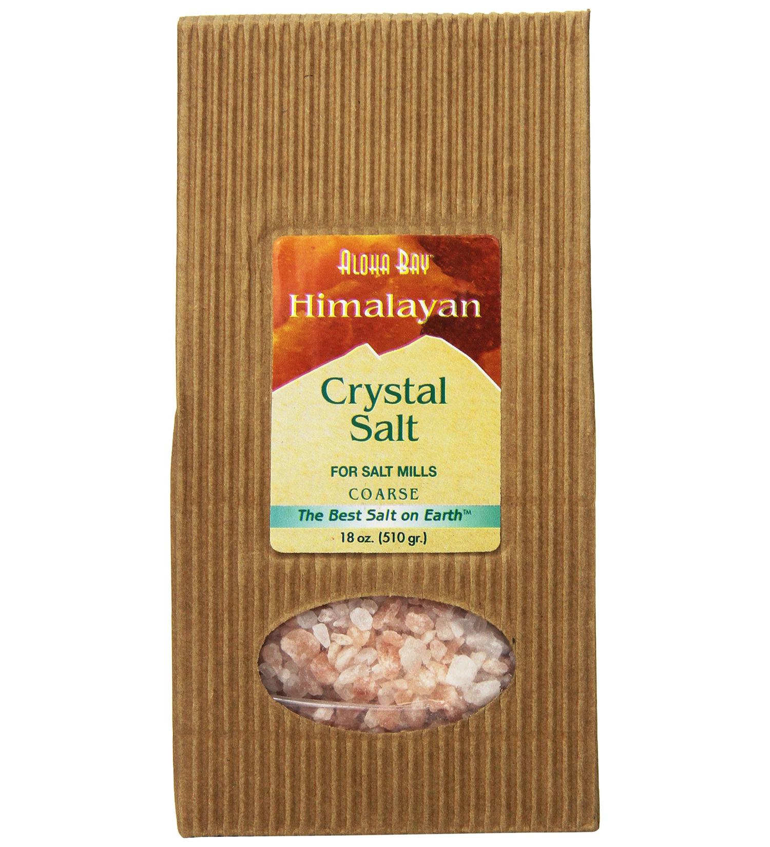 Aloha Bay Himalayan Crystal Salt Coarse 18 oz - Pure Natural Flavor Enhancer - Buy Online on GoSupps.com