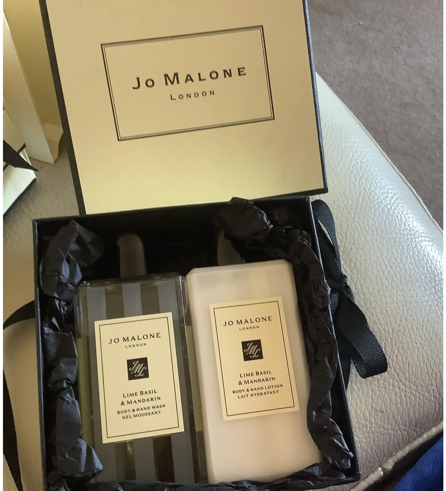 Jo Malone Lime Basil & Mandarin 100ml Body & Hand Wash & 100ml Body & Hand Lotion Gift Set - Buy Online on GoSupps.com
