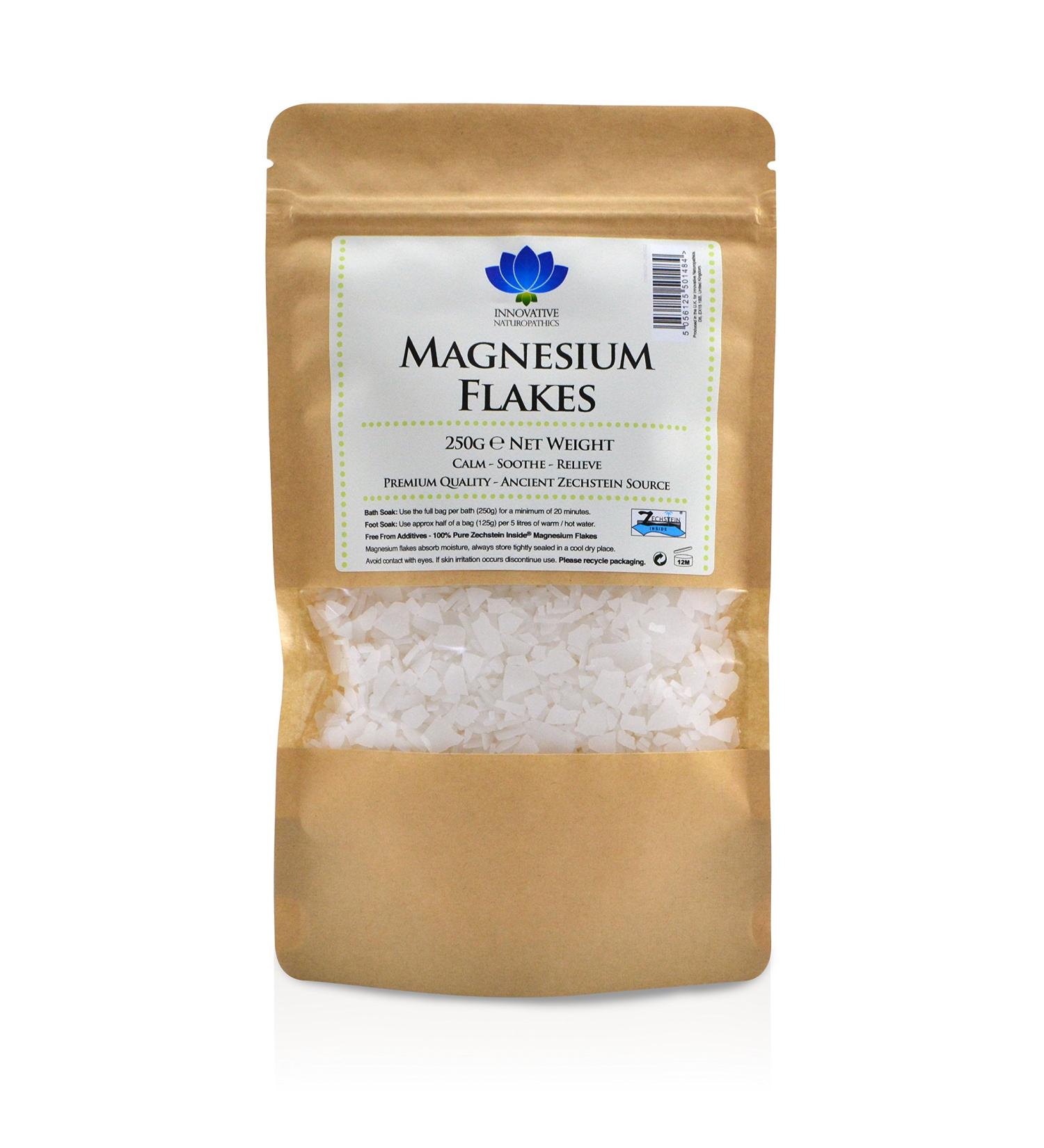  Innovative Naturopathics Genuine Zechstein magnesium flakes with high-purity magnesium 250g pack - Buy Online on GoSupps.com
