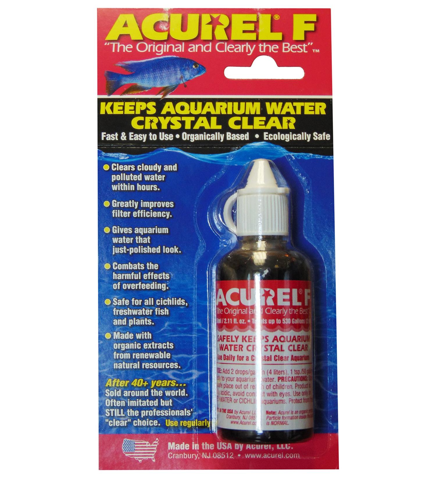 Acurel Water Clarifier, Aquarium F50 ml Aquarium Clarifier, Treats 530 Gallons