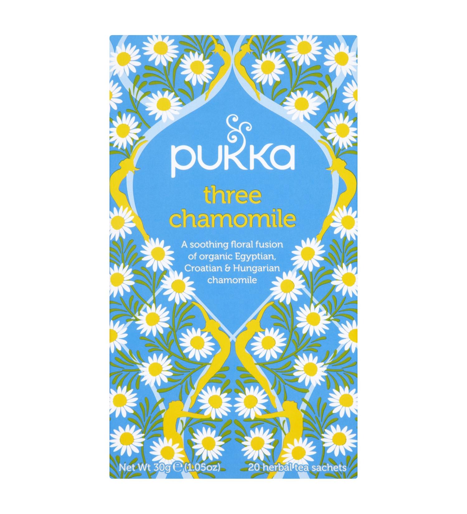 Pukka Three Chamomile Tea Caffeine Free 20 sachets 30g