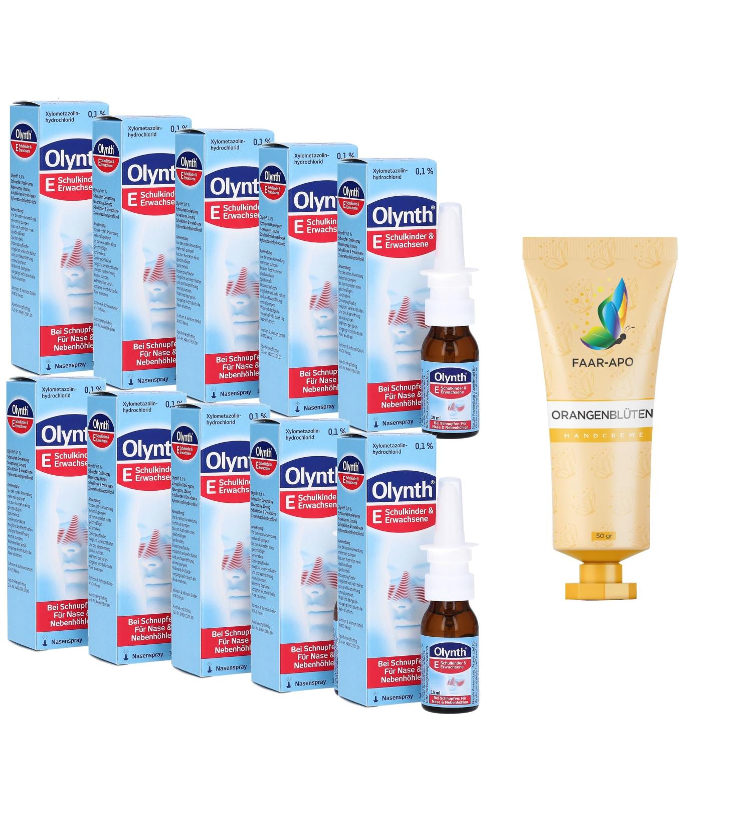 Buy Olynth Nasal Spray 0.1% Value Pack (10 x 15 ml) & Faar Apo Hand Cream - International Shipping Available - Buy Online on GoSupps.com