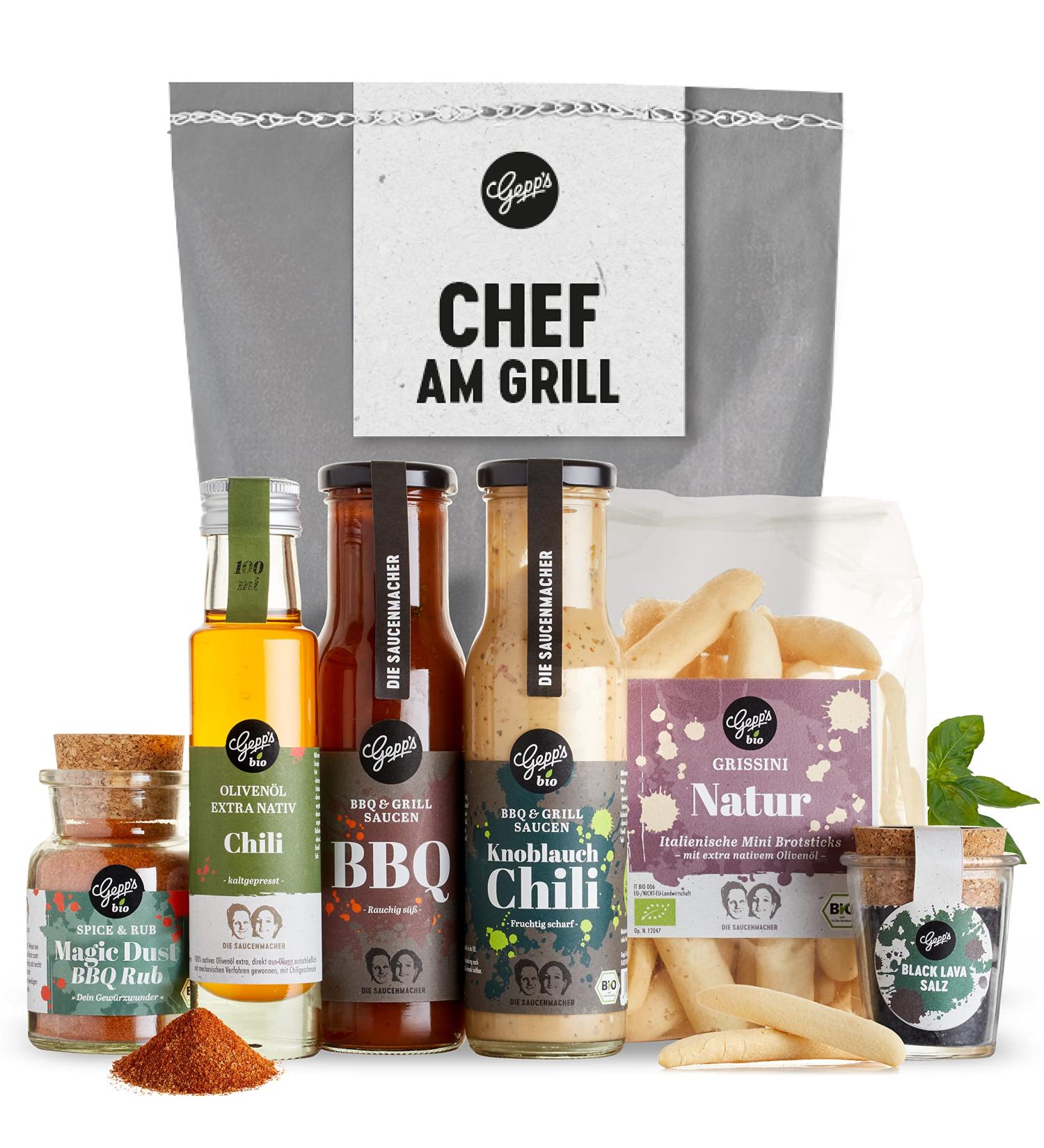 Gepp's Delicatessen Boss Gift Basket for Men | Delicious Grill Gift with Sauces BBQ Rub & More - Buy Online on GoSupps.com