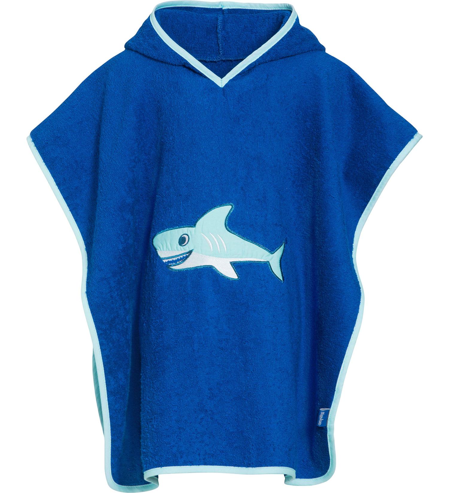 Playshoes Unisex Children's Shark Terry Cloth Poncho Bathrobe Towel - Ideal for Ages 4+ | Fast International Shipping - Buy Online on GoSupps.com