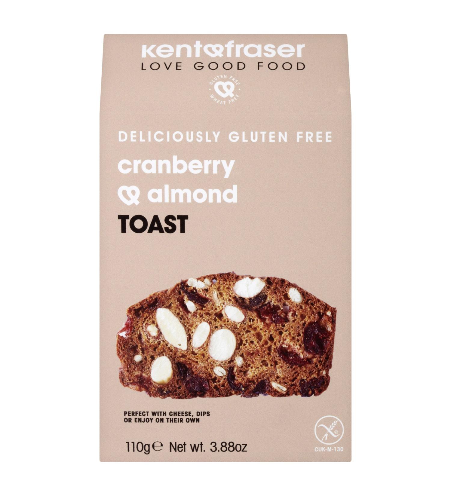 Kent & Fraser Cranberry and Almond Toast 110g