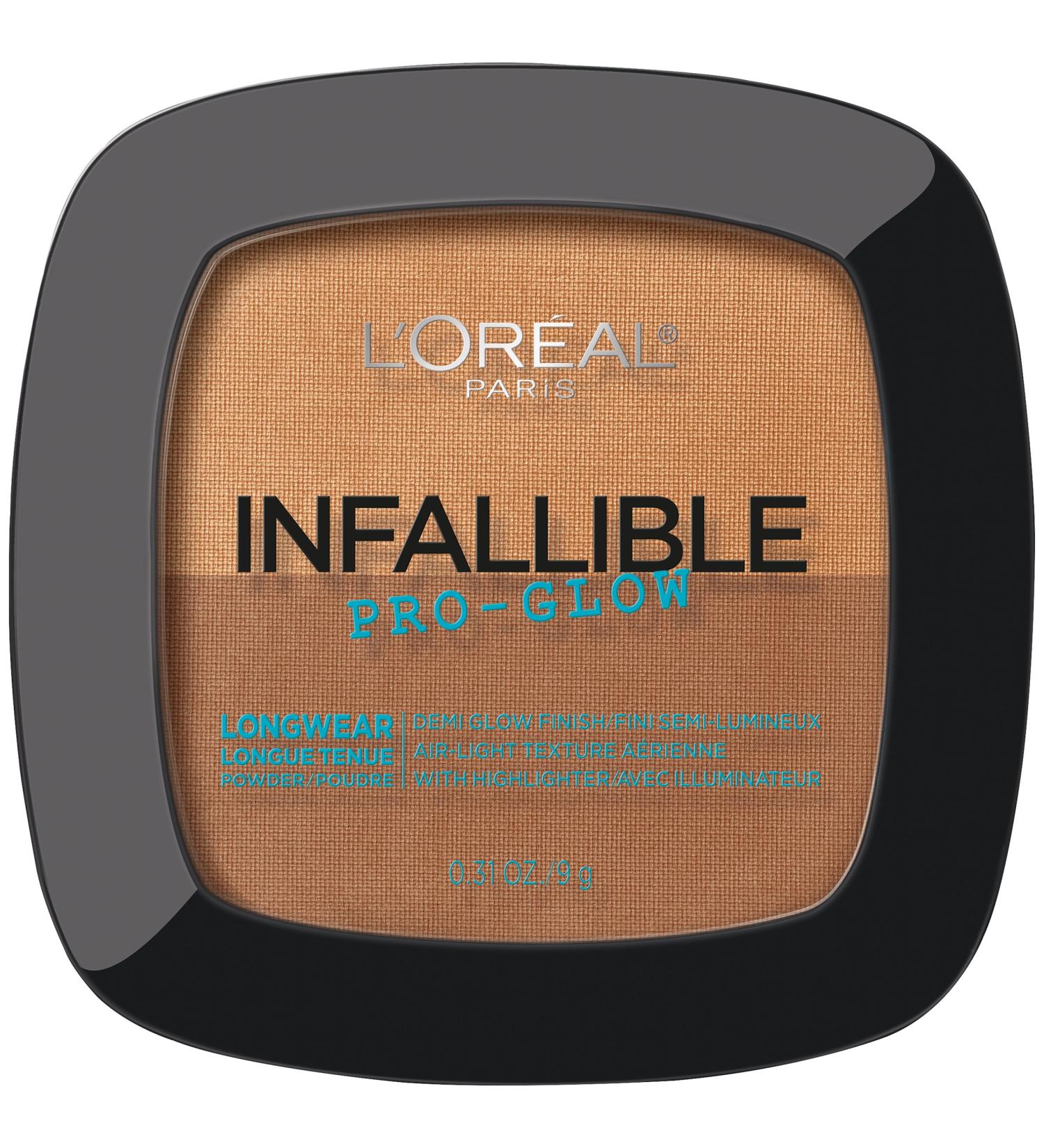 L'Or al Paris Infallible Pro Glow Pressed Powder Cocoa 0.31 oz.