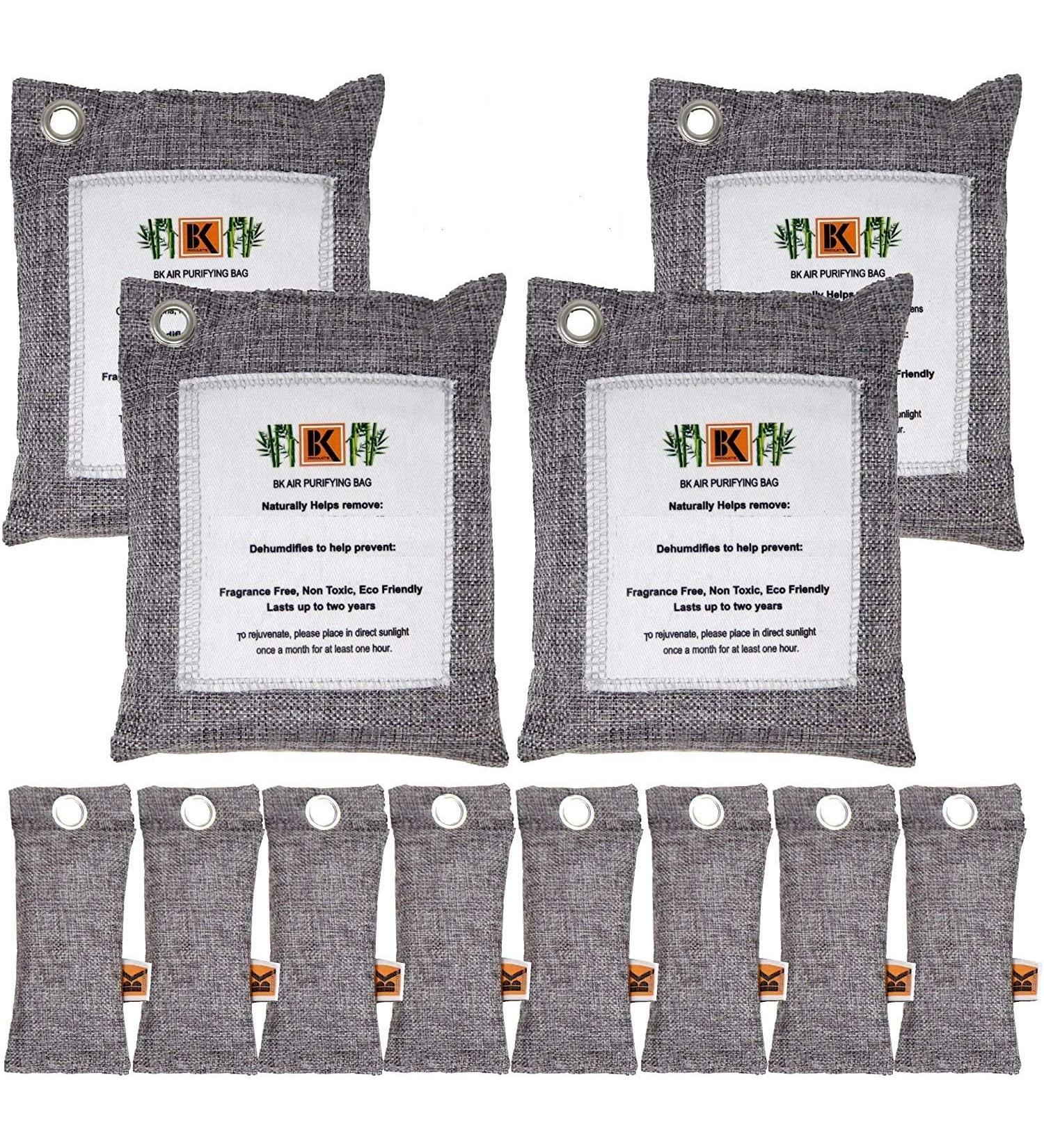 Naturally Activated Bamboo Charcoal Air Purifier Bags -12 BAGS- Freshener - Deodorizer - Odor Neutralizer Bags - Unscented Car Freshener - Moisture Absorber - Boat Odor Eliminator SET OF 12 - Buy Online on GoSupps.com