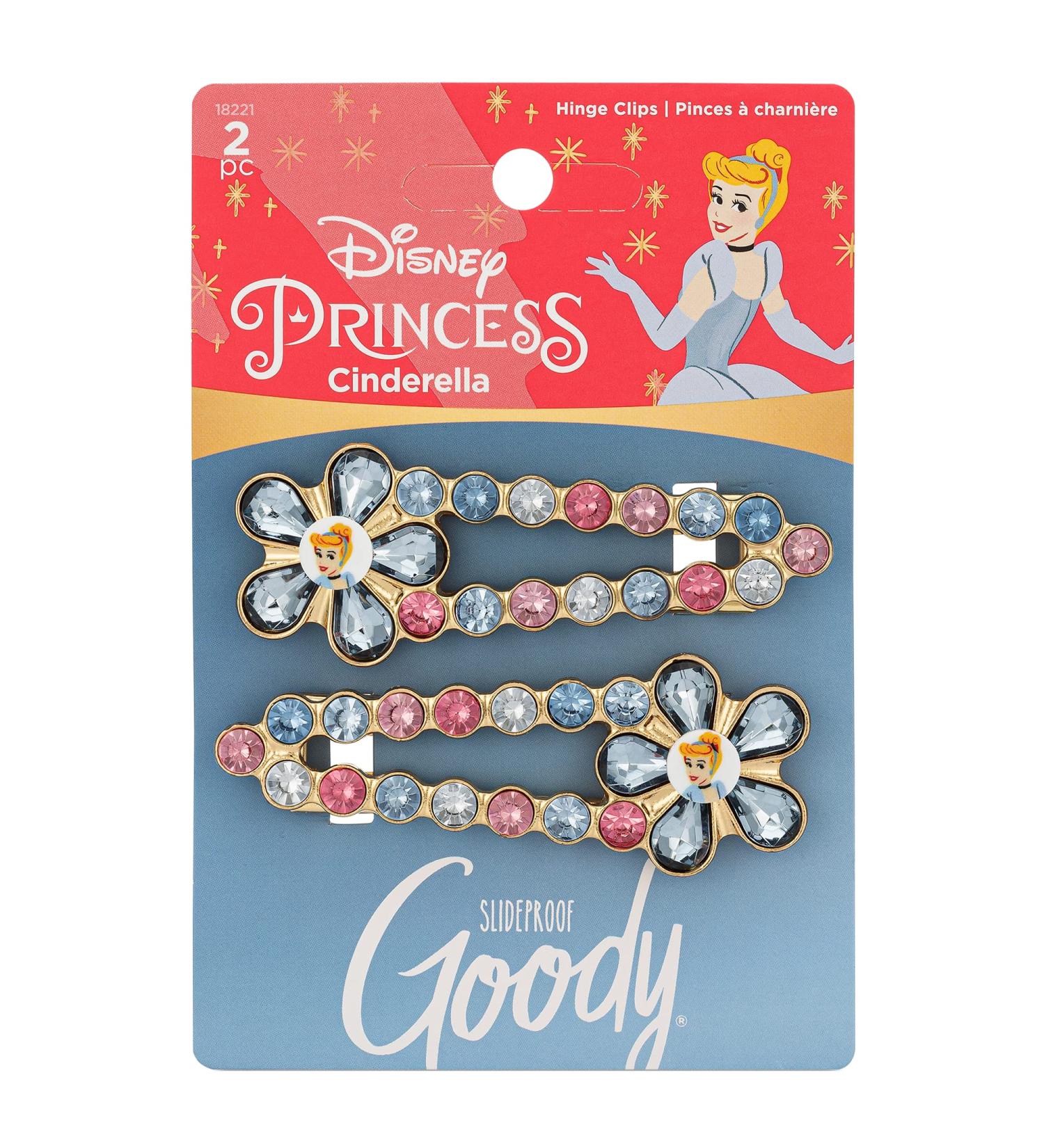 Disney Princess Cinderella Goody Hinge Jewel Clip - Slideproof Rhinestone Hair Accessory for All - Easy Style & Secure Hold - Unisex for Men, Women, Boys & Girls - Buy Online on GoSupps.com