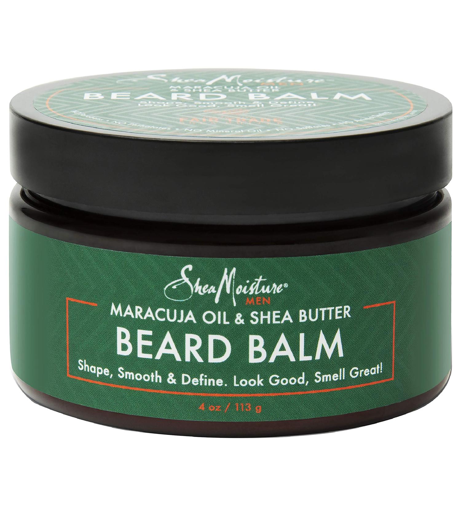 SheaMoisture Beard Balm with Maracuja Oil & Shea Butter - 4 oz - Softens & Adds Shine to Full Beards - International Shipping Available - Buy Online on GoSupps.com
