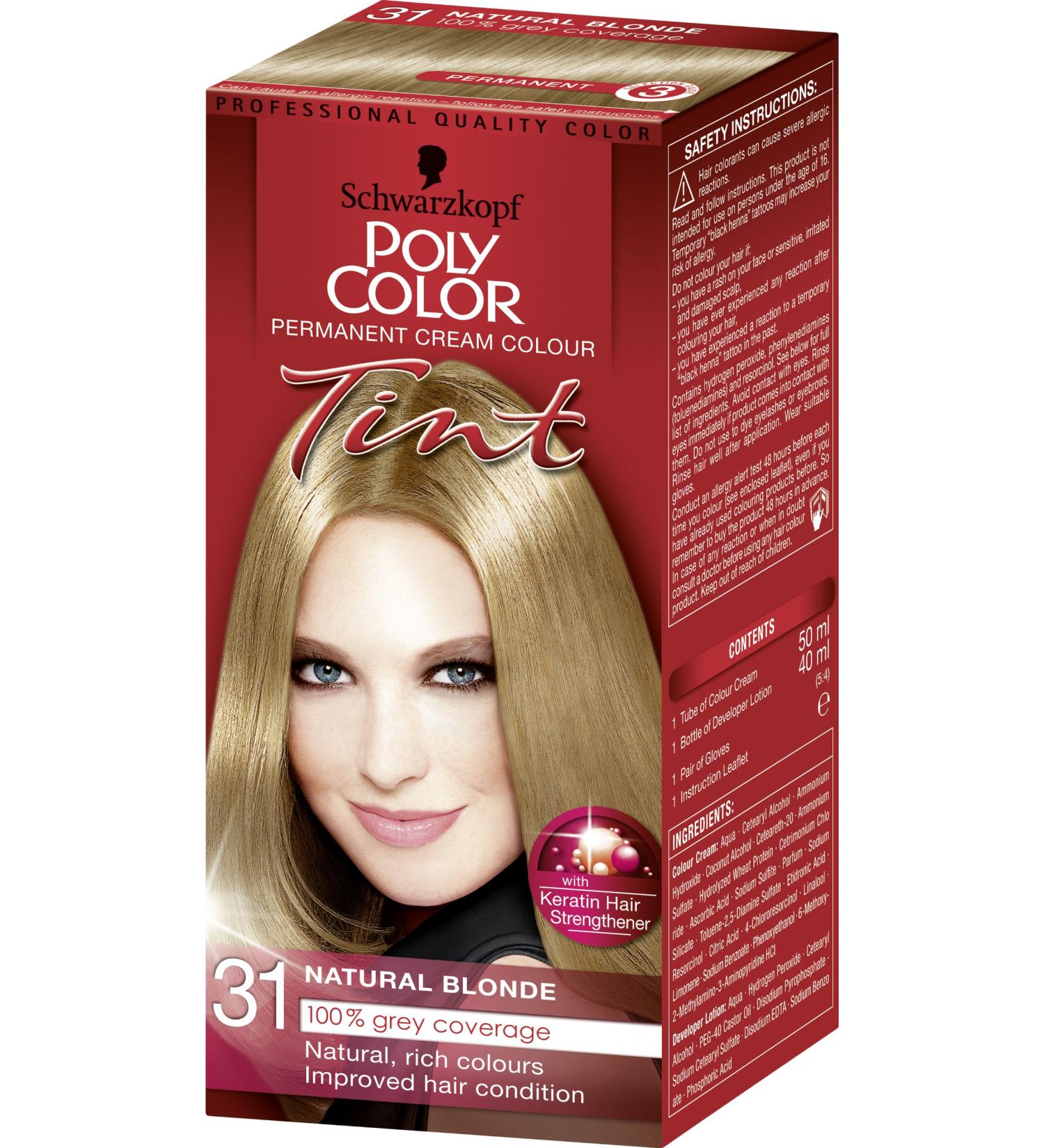 SchwarzkopfPolyColor31NaturalBlondeHairColourant Natural Blonde 1 Count (Pack of 1)