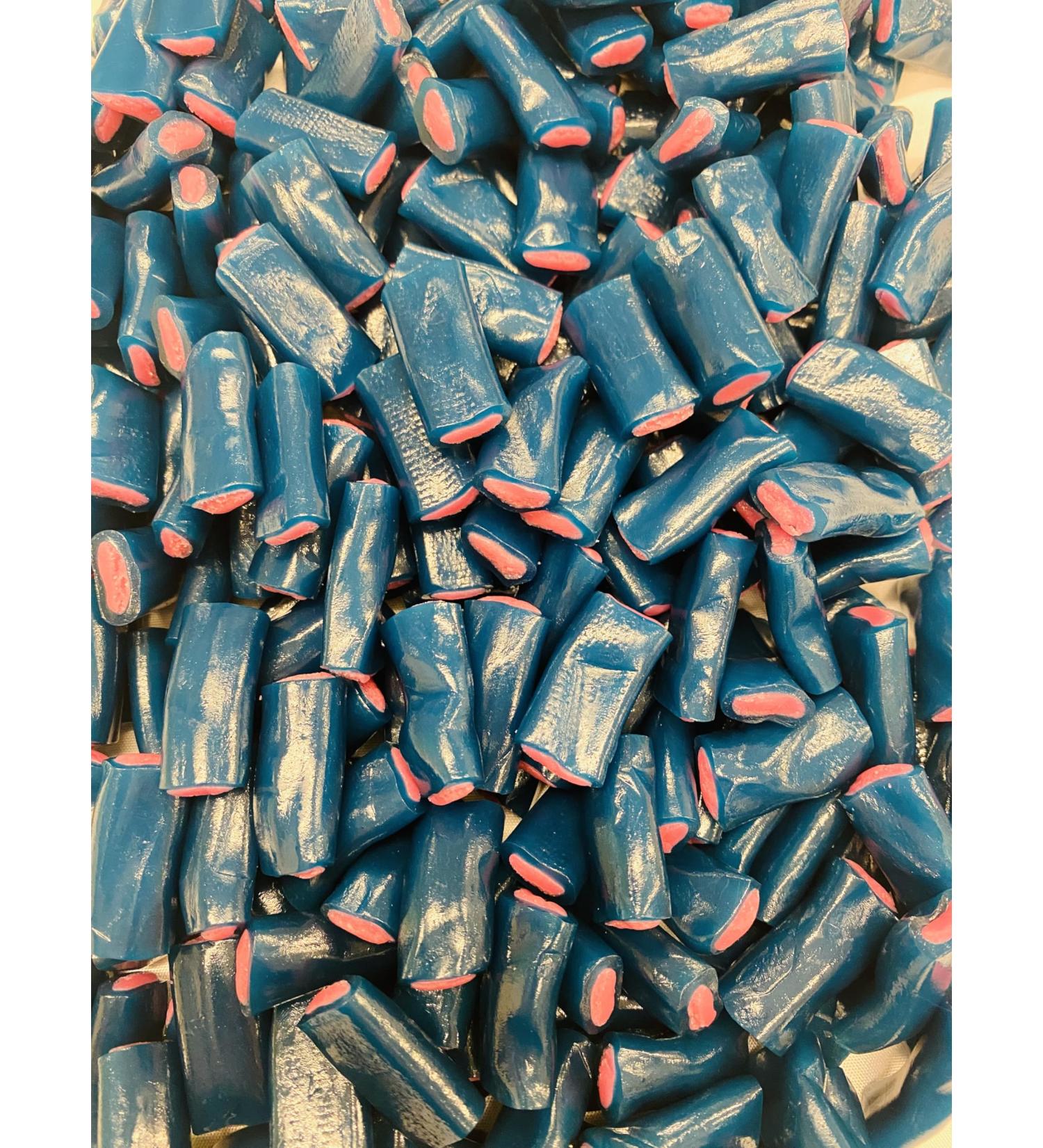 Pink and Blue Pencil Bites - 1 KG Bag - Energy Drink Flavour Sweets - Vegan - Halal