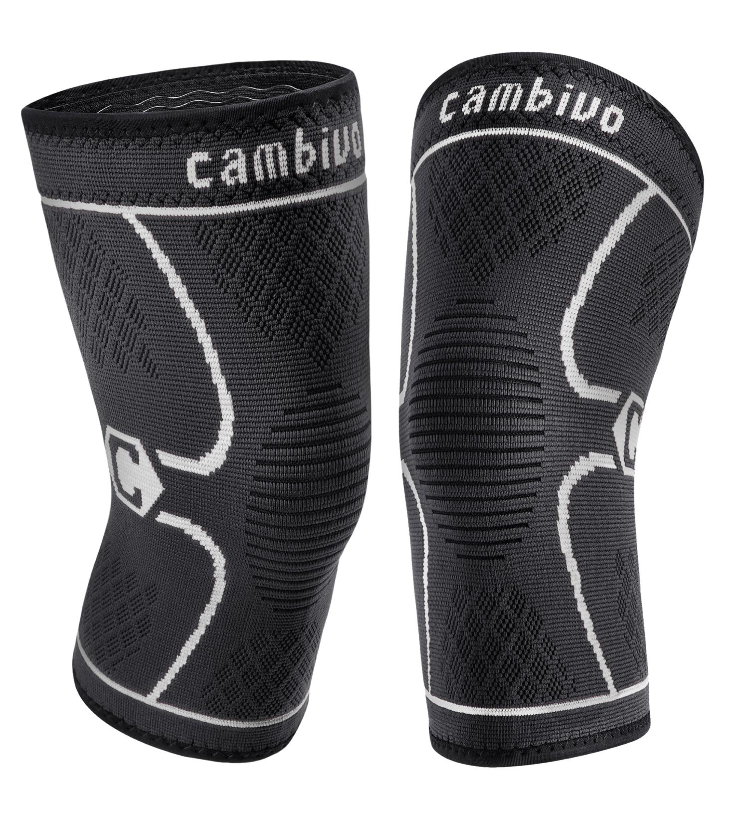 Buy Cambivo Knee Braces for Men & Women - Orthopedic Support for Meniscus Tear ACL & Arthritis | Ideal for Running Hiking & Sports - Black/Gray - Buy Online on GoSupps.com