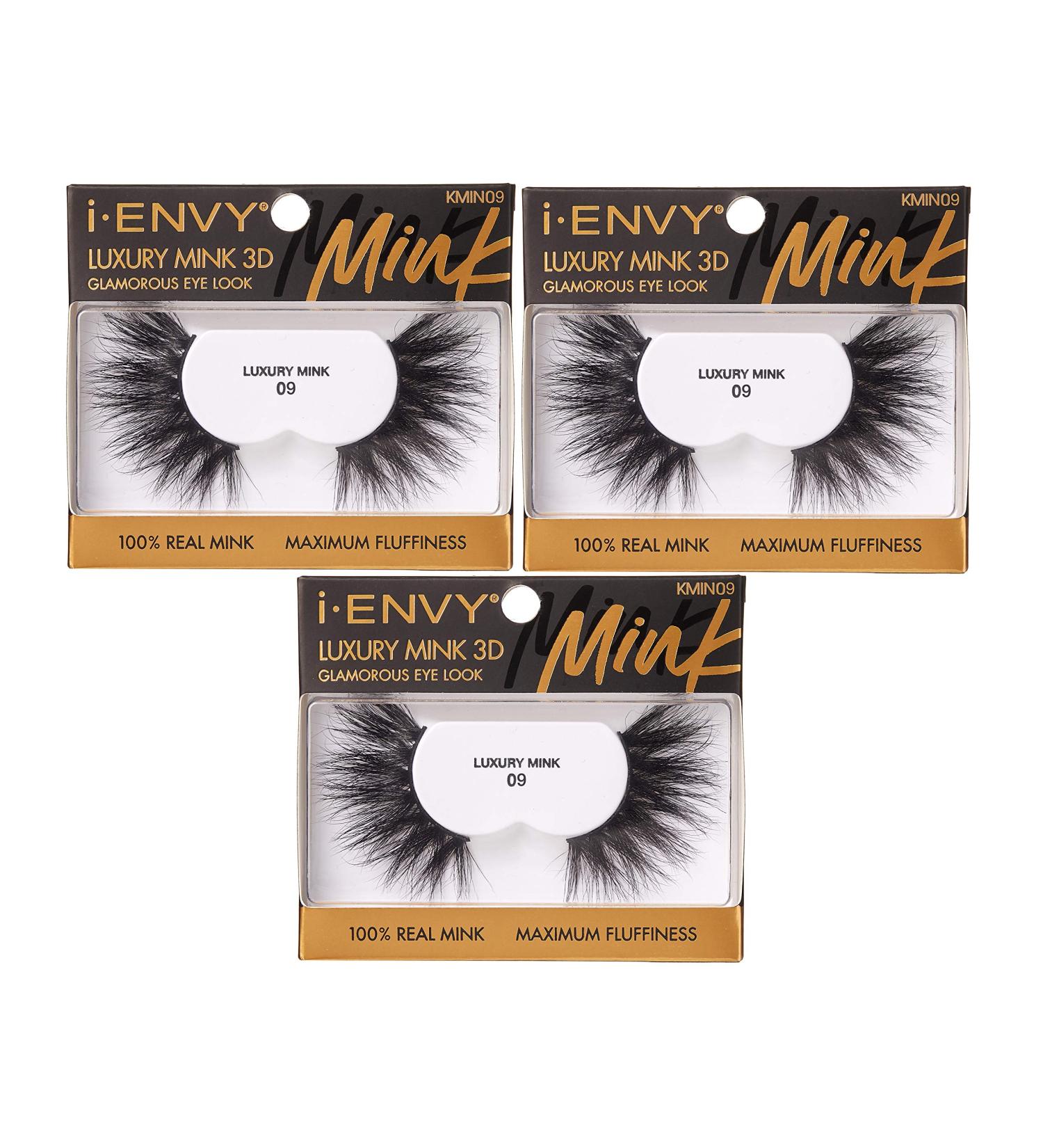 i-ENVY Luxury Mink Collection | 100% Real Mink False Eyelashes - 3D Glamorous Look Maximum Fluffiness (3 Pack) | International Shipping - Buy Online on GoSupps.com