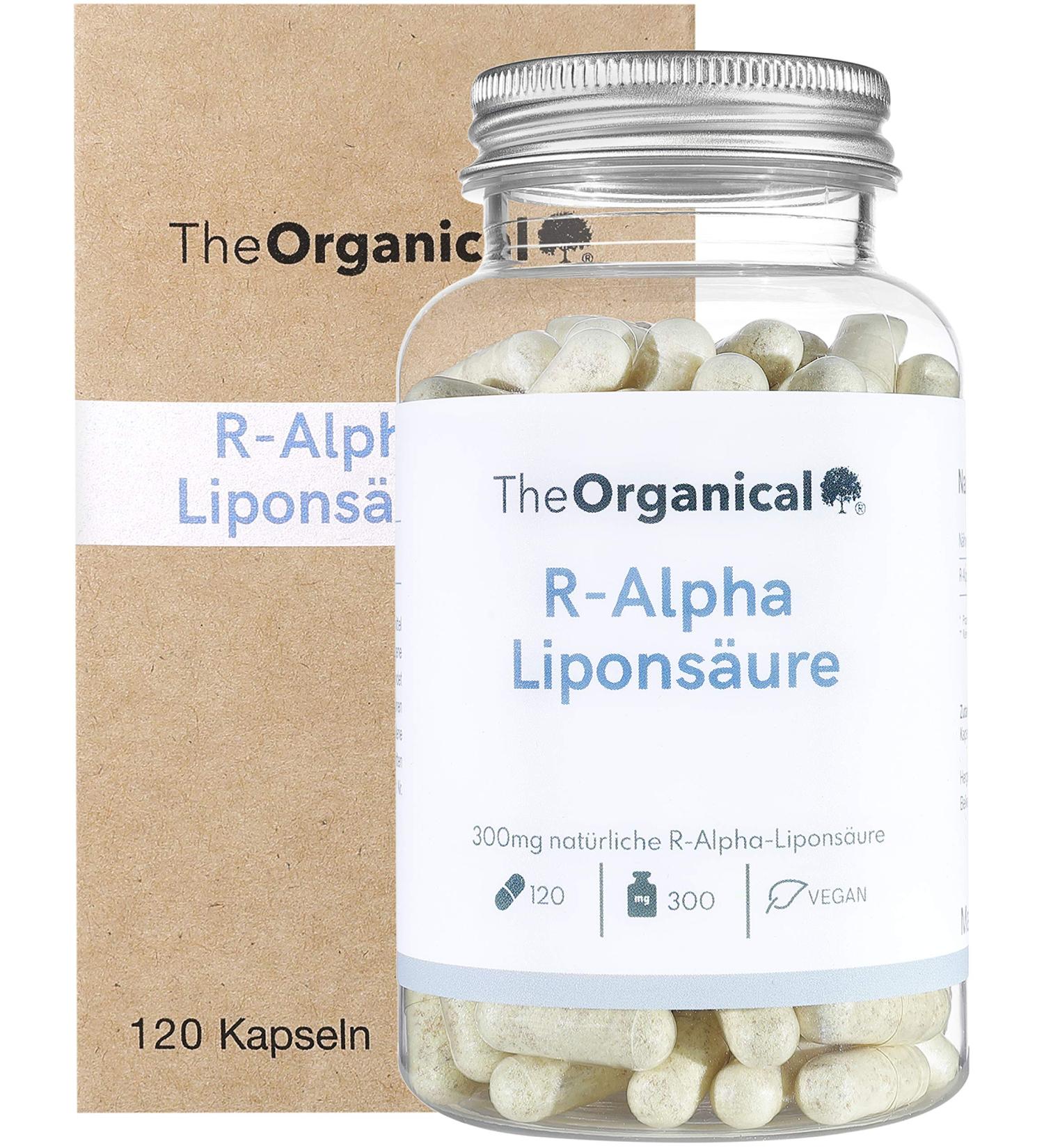 Theorganical R-Alpha Lipoic Acid 300mg - 120 Capsules | Natural & Made in Hamburg | Maximum Effect - Buy Online on GoSupps.com