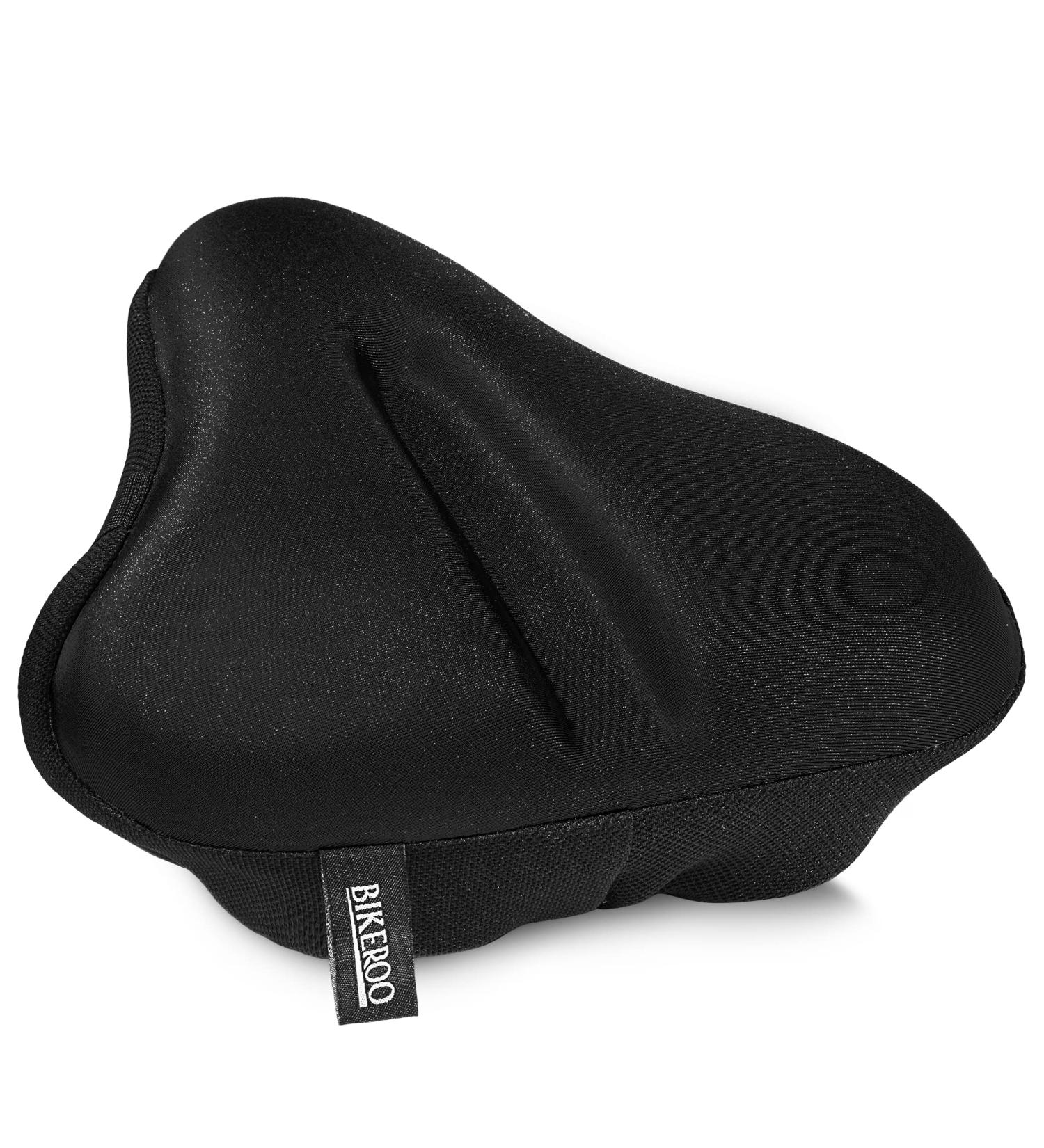 Bikeroo Gel Bike Seat Cushion - Peloton Compatible, Adjustable for Men & Women - Black Large - Buy Online on GoSupps.com