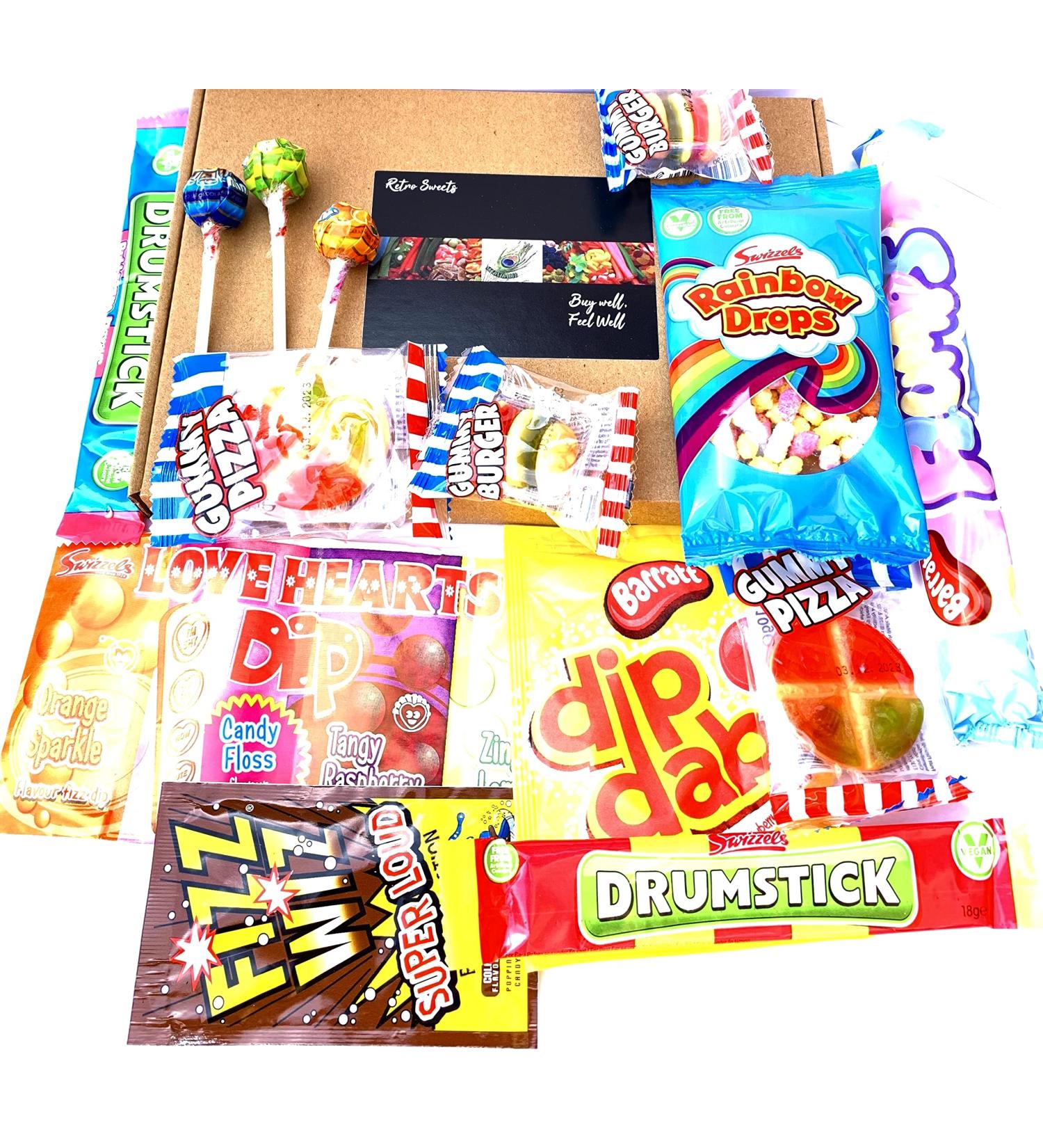 Sweets Gift Box Sweet Hamper Letterbox Retro Sweets Candy Gift Kids for Him or Her Presents for Birthday Get well Soon Christmas Valentines and Any Occasions perfect sweets gift box - Buy Online on GoSupps.com